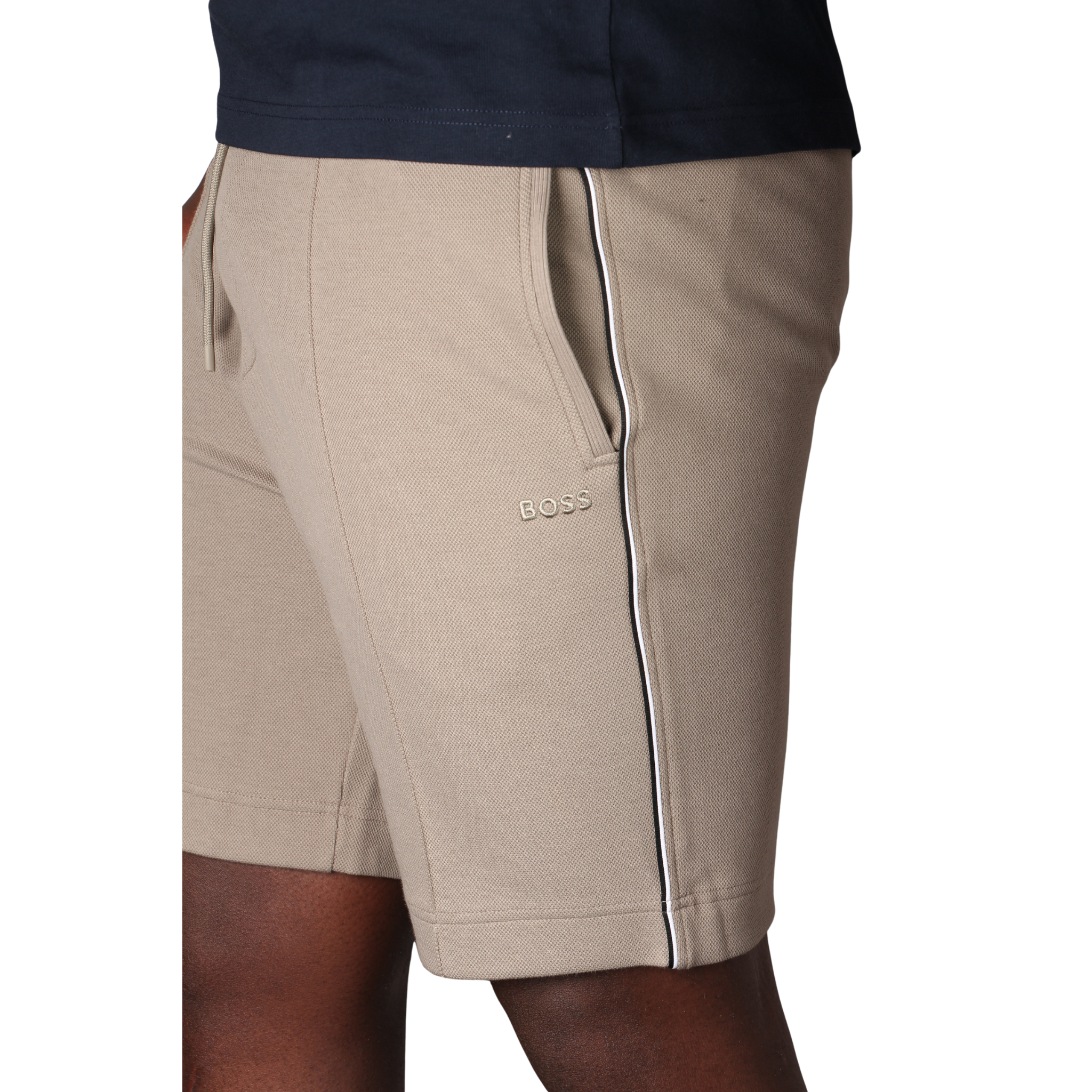 Mens BOSS Khaki JT_Join Headlo Sweat Shorts