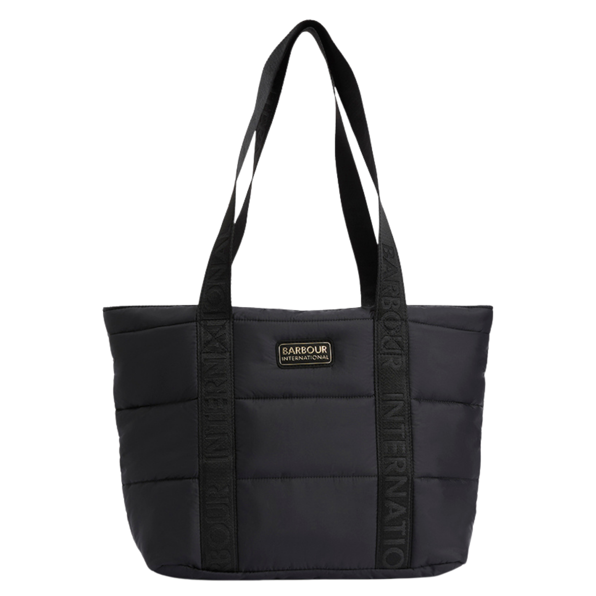 Womens Barbour International Black Monaco Quilt Tote Bag