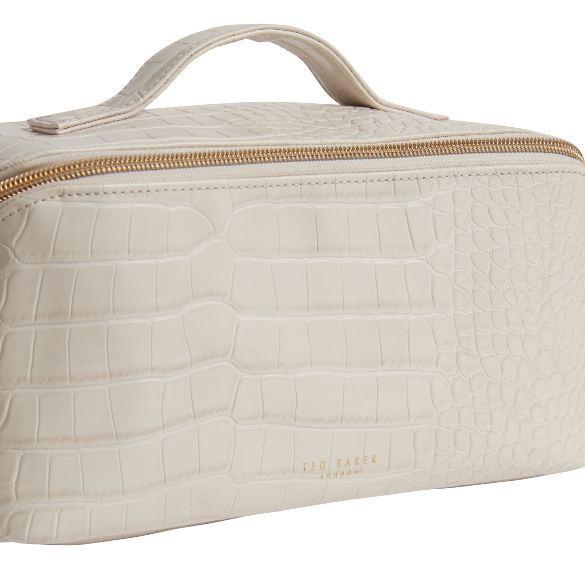 Womens Ted Baker Ivory Vieda Croc Effect Small Makeup Bag