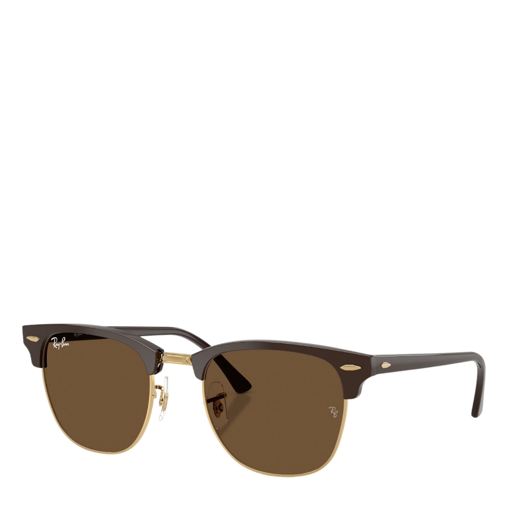 Unisex Ray-Ban 687853 Brown on Gold RB3016 Clubmaster Sunglasses