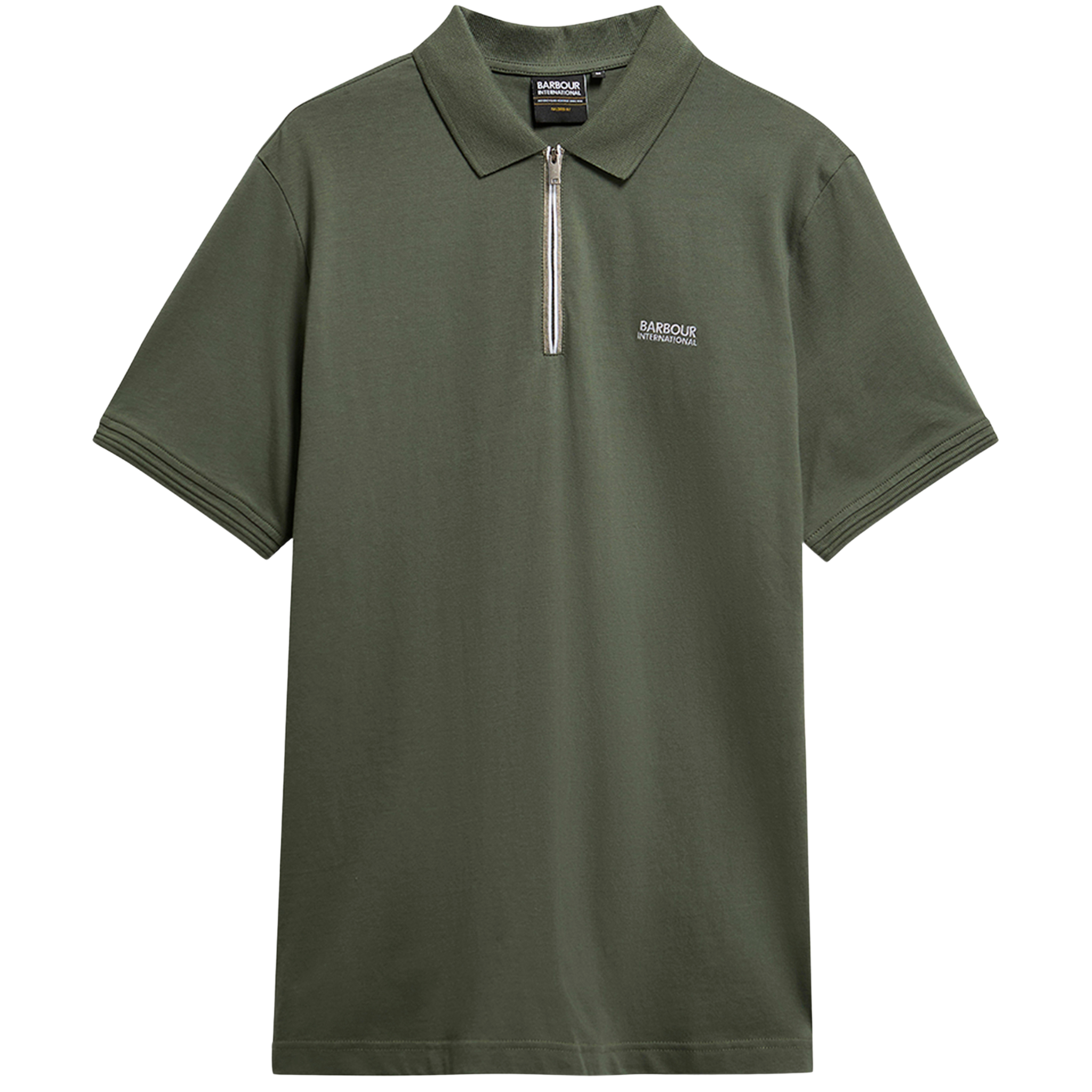 Mens Barbour International Thyme Ashmann Zip S/s Polo Shirt