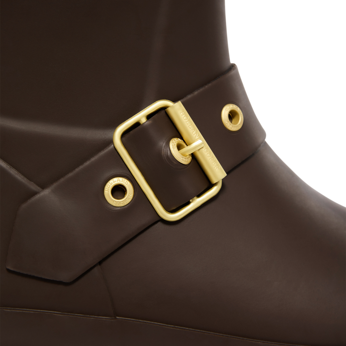 Womens Holland Cooper Chocolate Gold Sherpa Lined Chelsea Wellies
