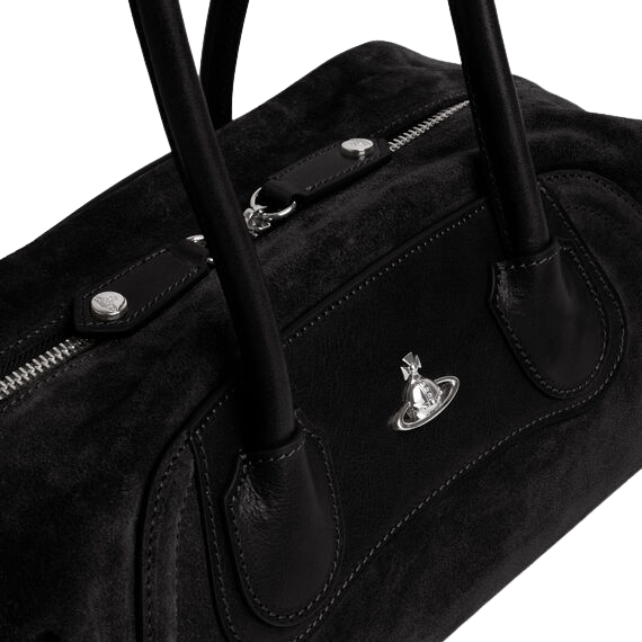 Womens Vivienne Westwood Black Shirley Suede Small Shoulder Bag