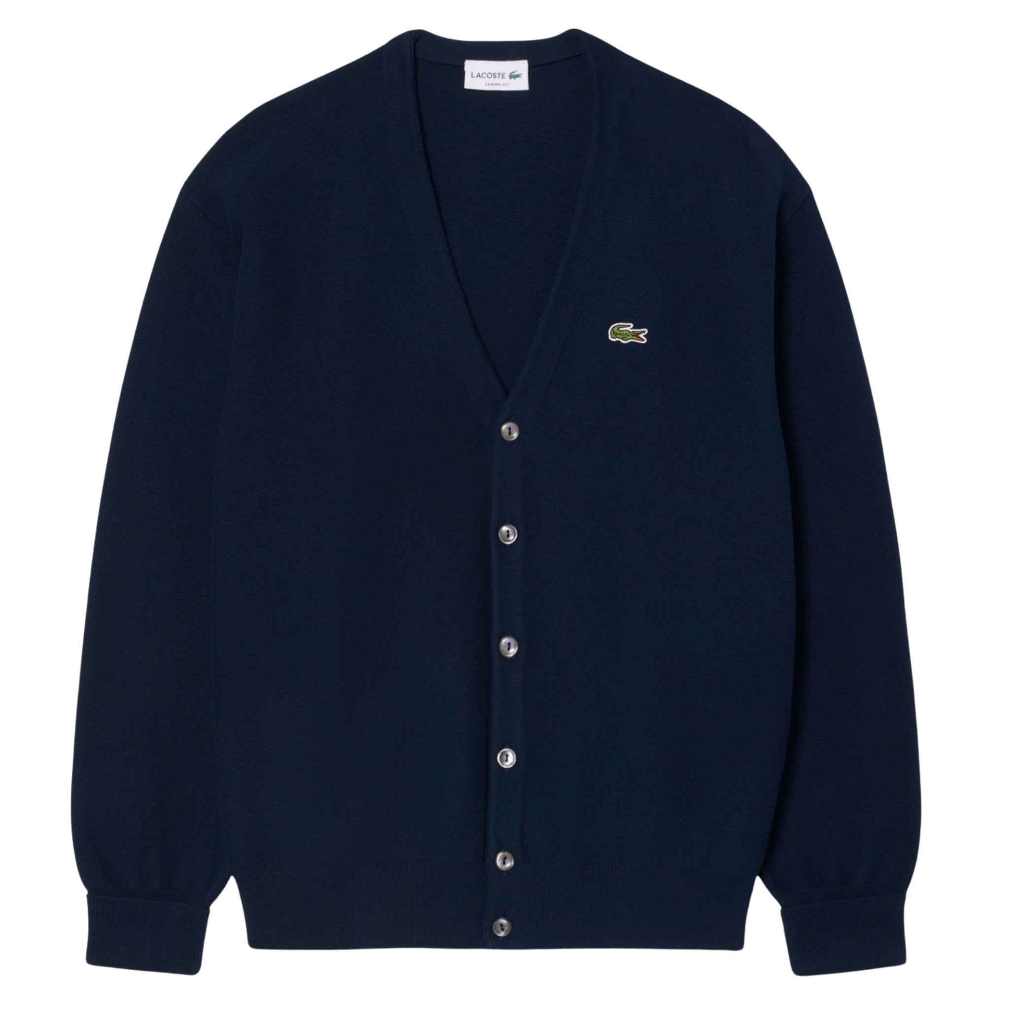 Mens Lacoste Navy Knitted Cardigan