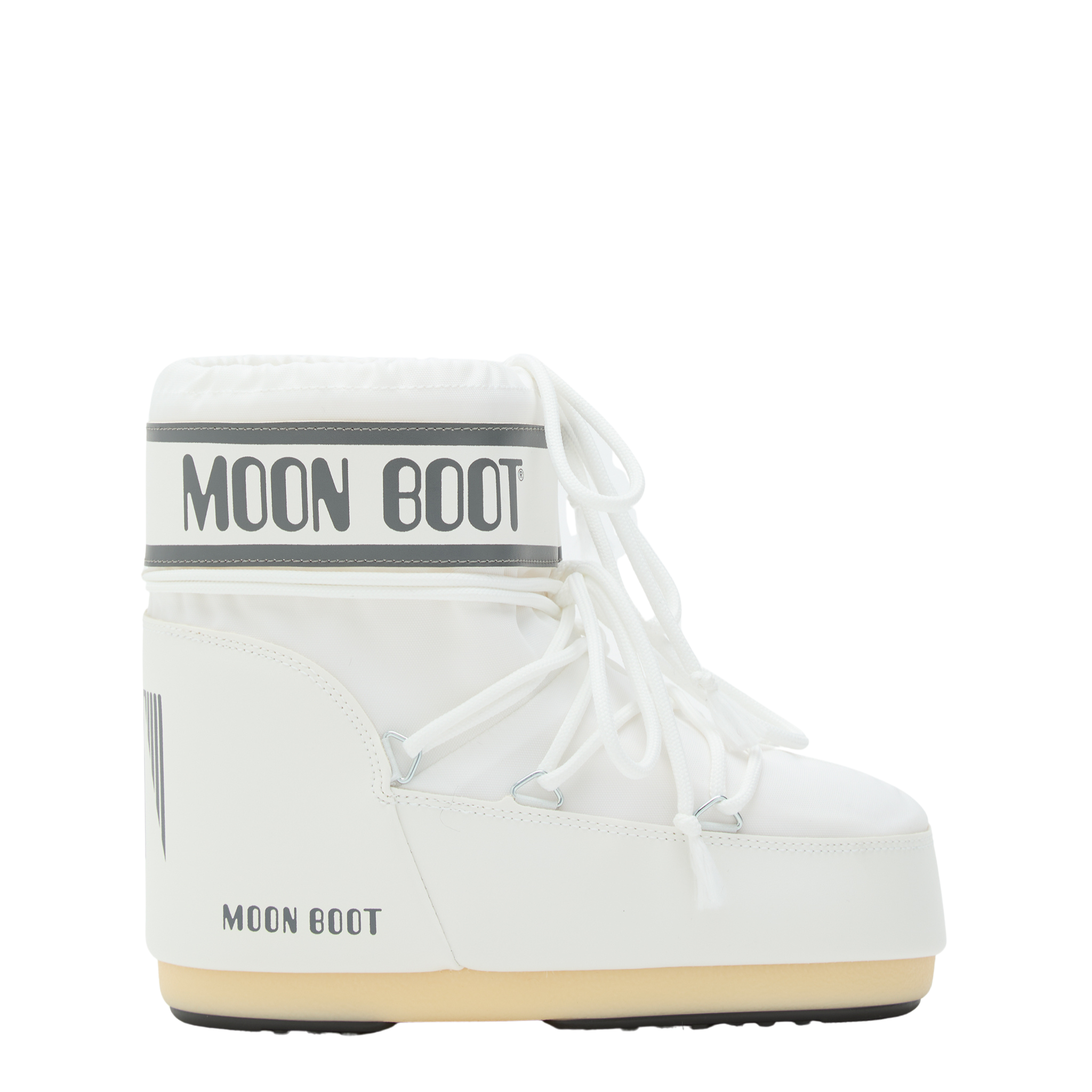 Womens Moon Boot White Mono Icon Low Nylon Boots