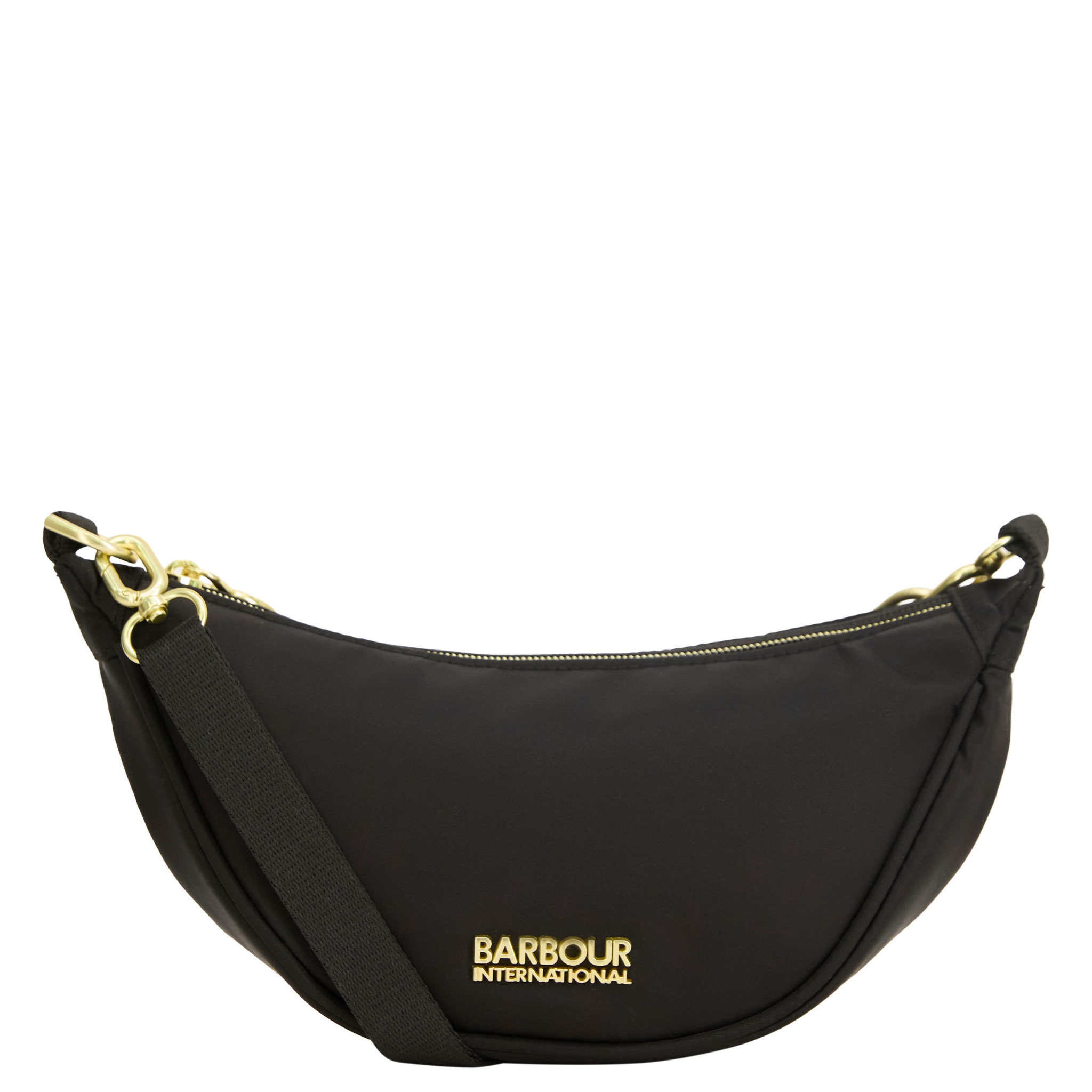 Womens Barbour International Black Qualify Micro Sling Bag
