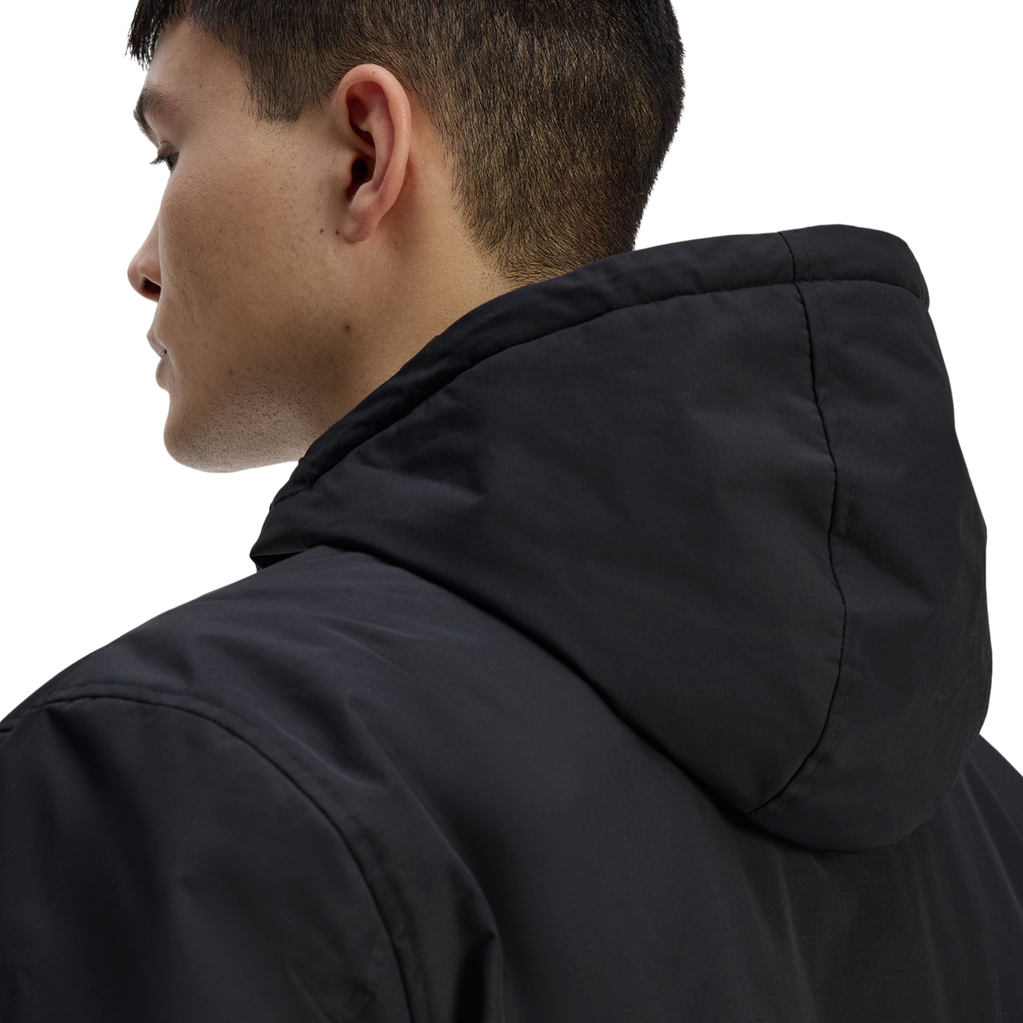 Mens Fred Perry Black Hooded Brentham Jacket