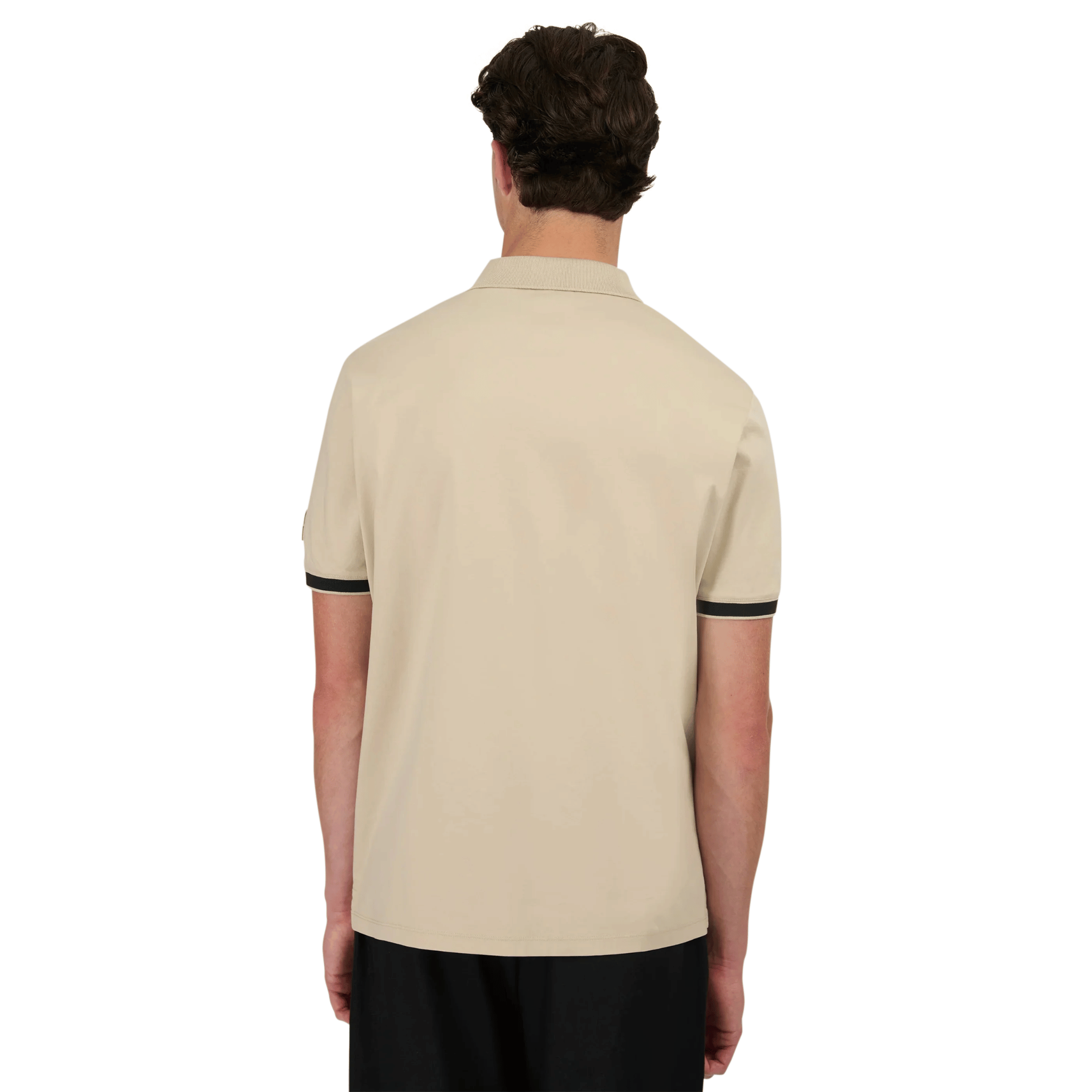 Mens Sandbanks Stone Silicone Zip S/s Polo Shirt