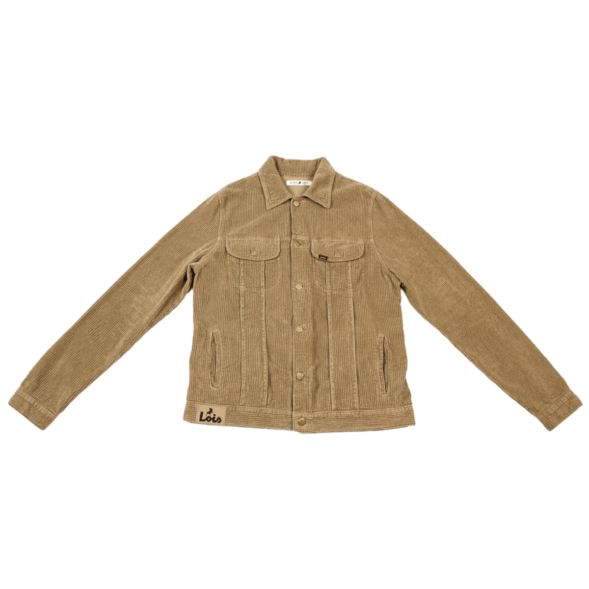 Mens Lois Dark Sand Tejana Jumbo Cord Trucker Jacket