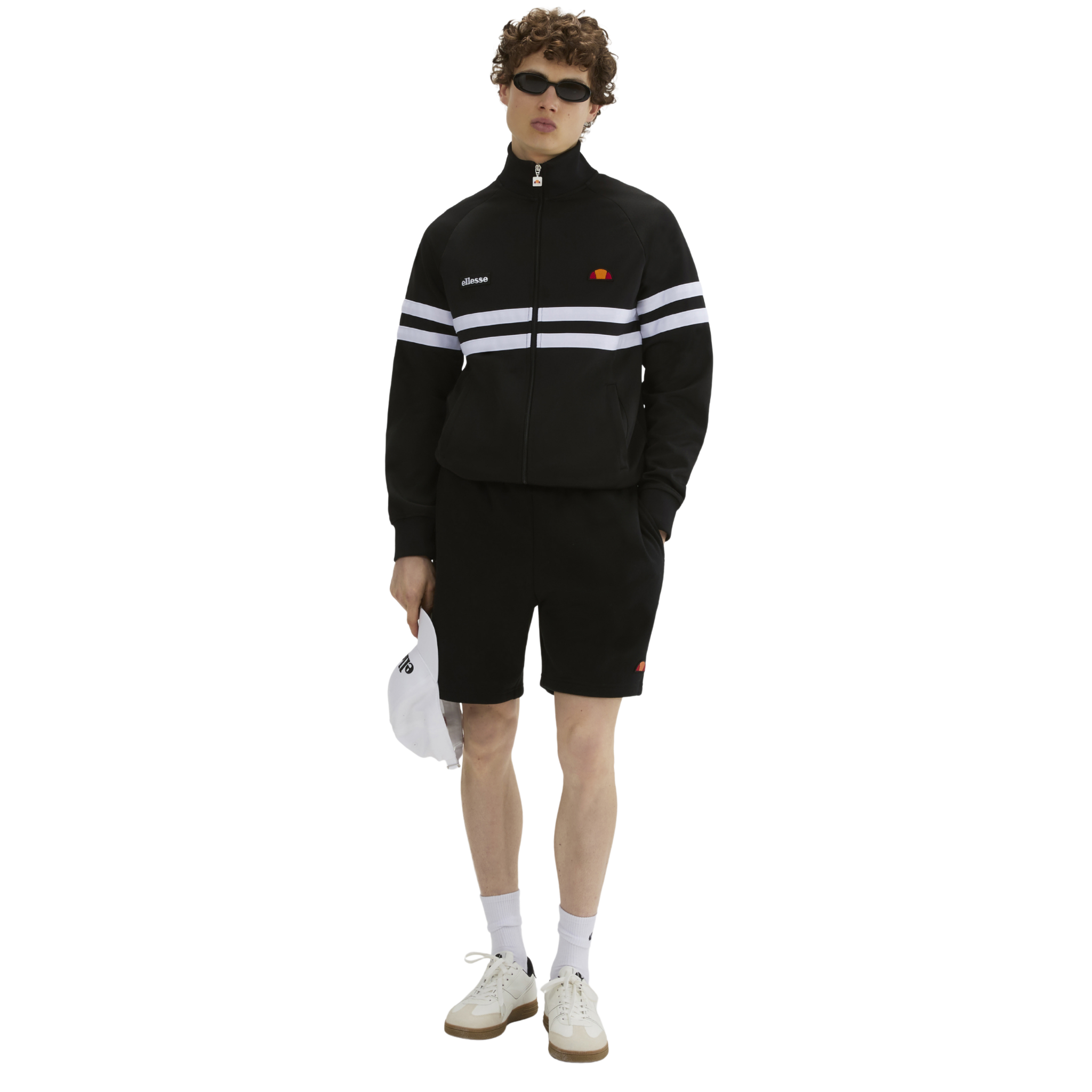 Mens Ellesse Black/White Rimini Track Jacket