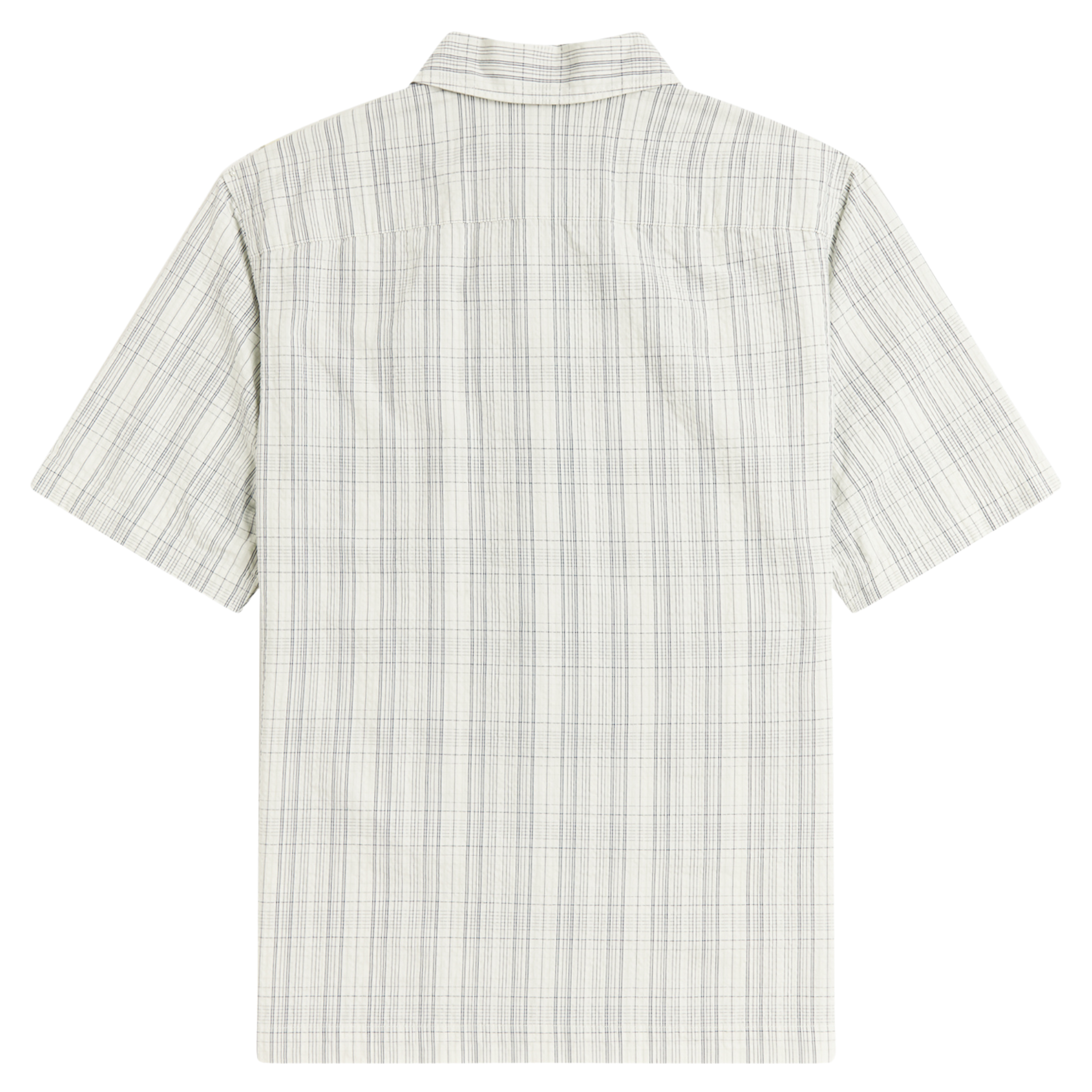 Mens Fred Perry Ecru Seersucker Check S/s Shirt