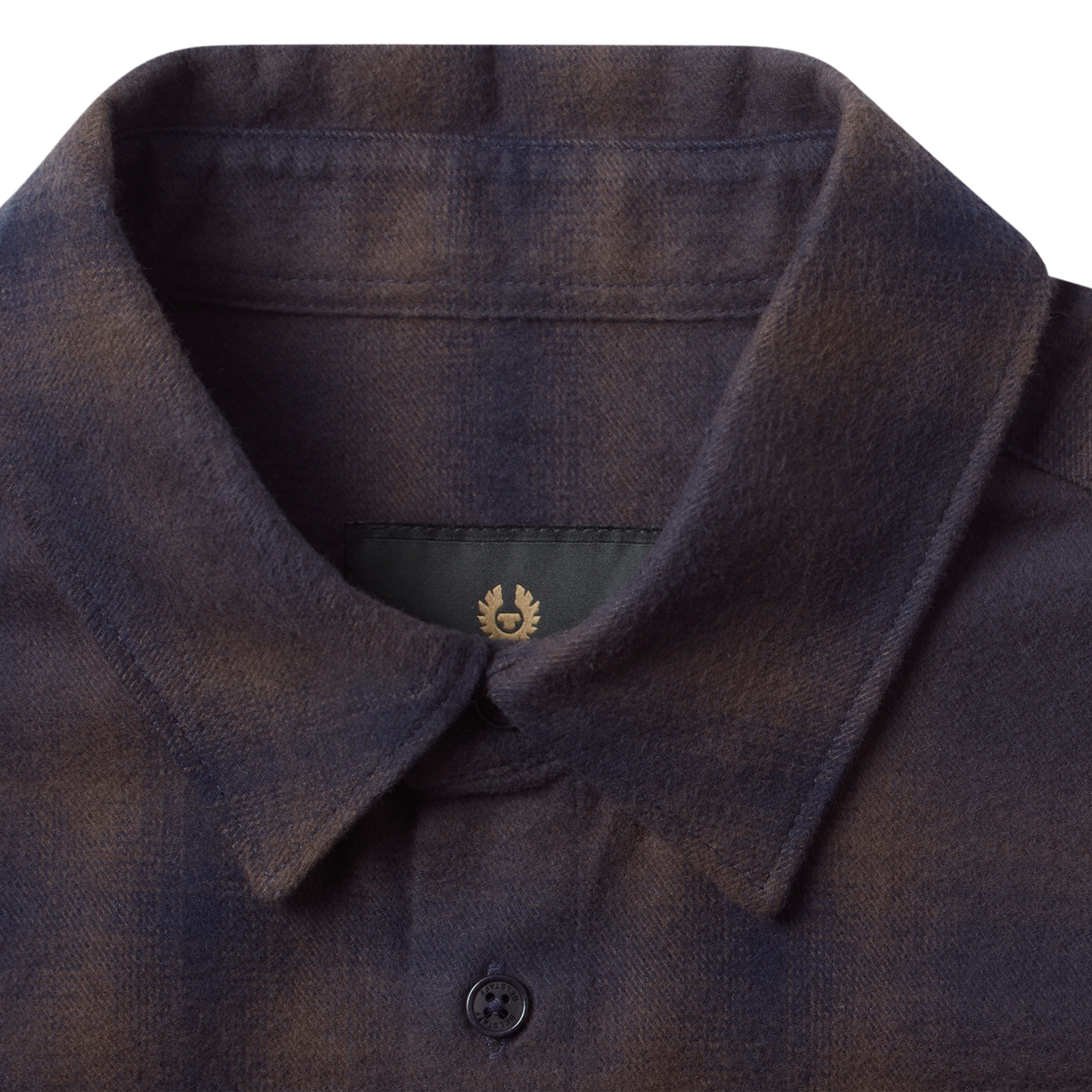 Mens Belstaff Major Brown Multi Outpost Flannel L/s Shirt