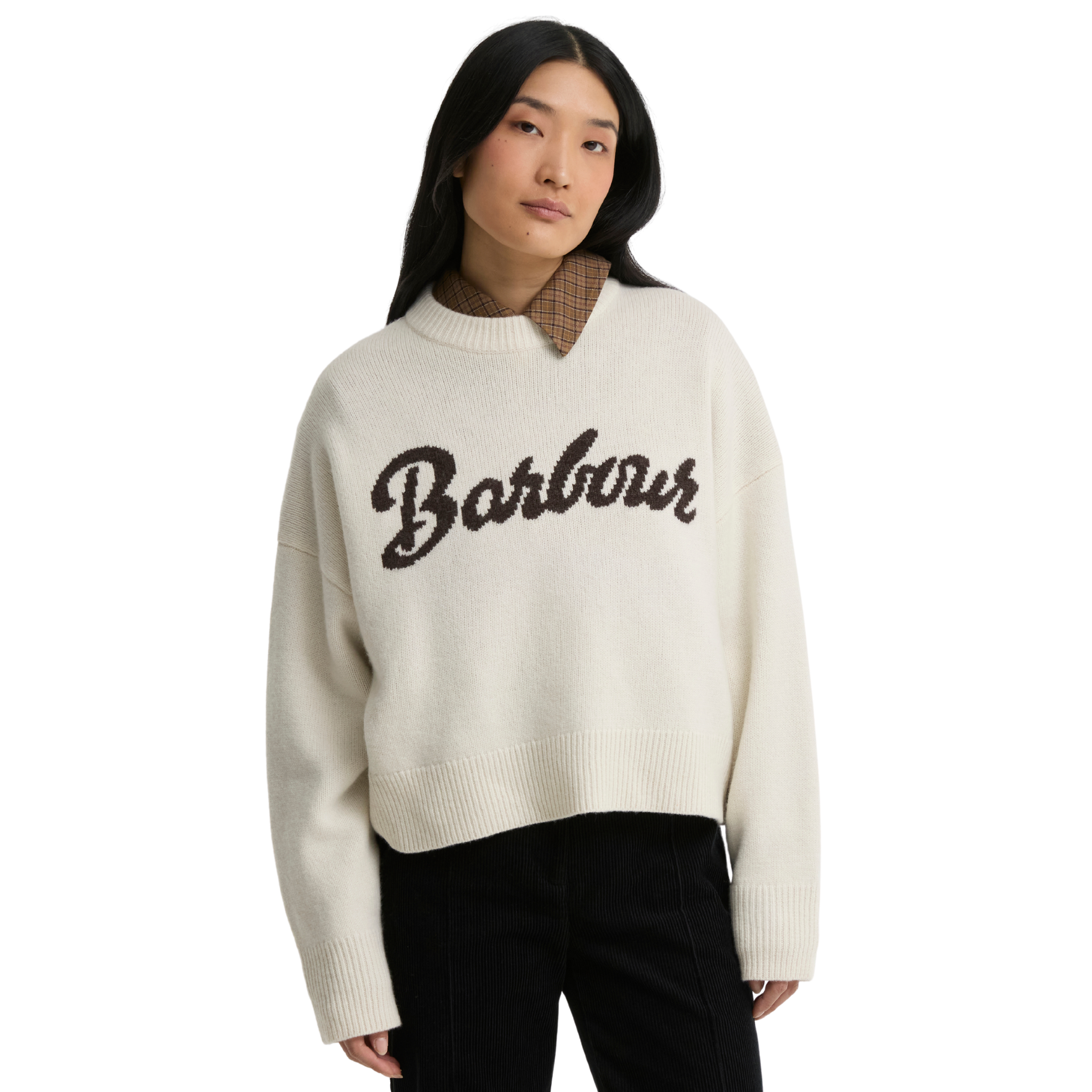 Womens Barbour Ecru Ivybridge Knit Jumper