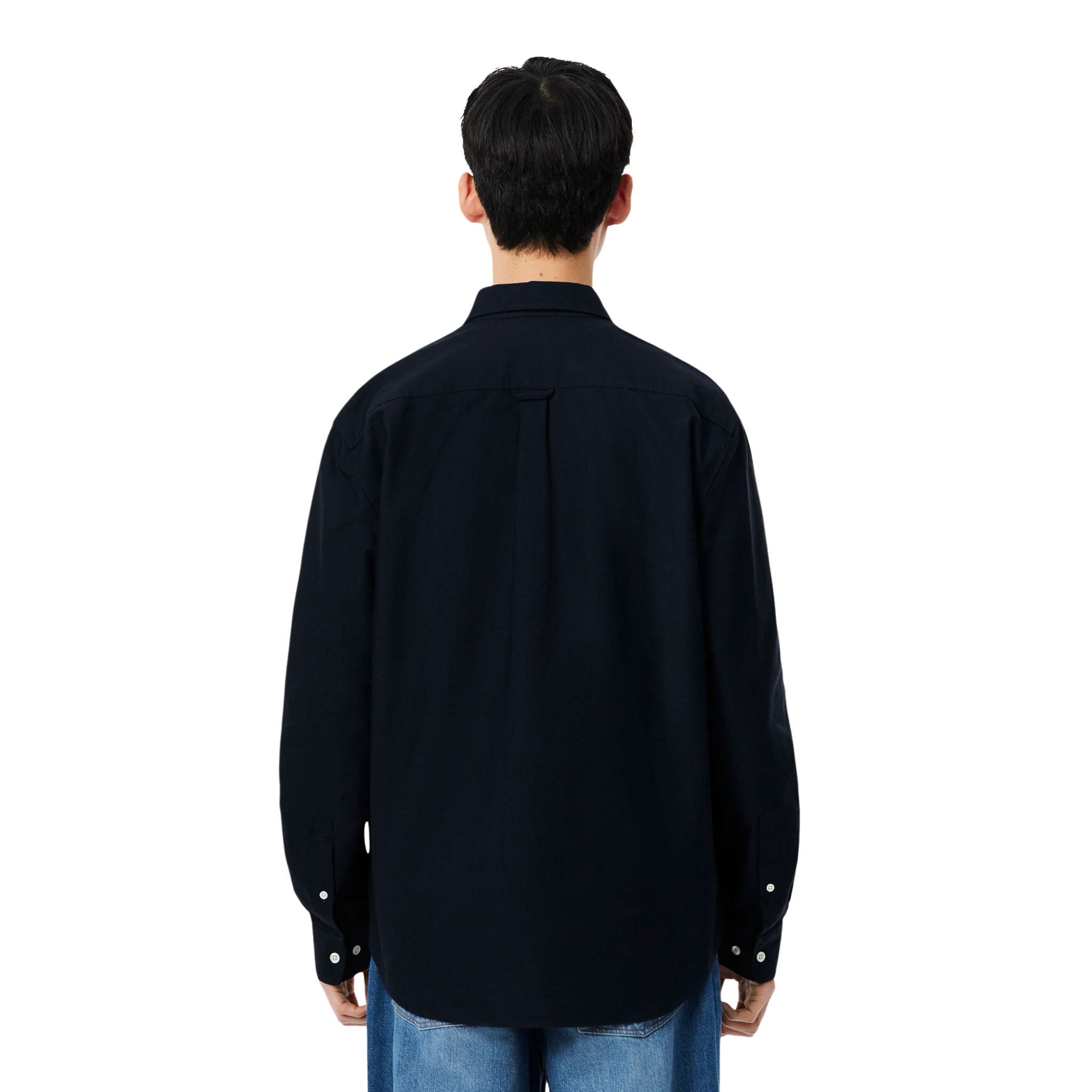 Mens Lacoste Abysm Navy Button Down Reg Fit L/s Shirt