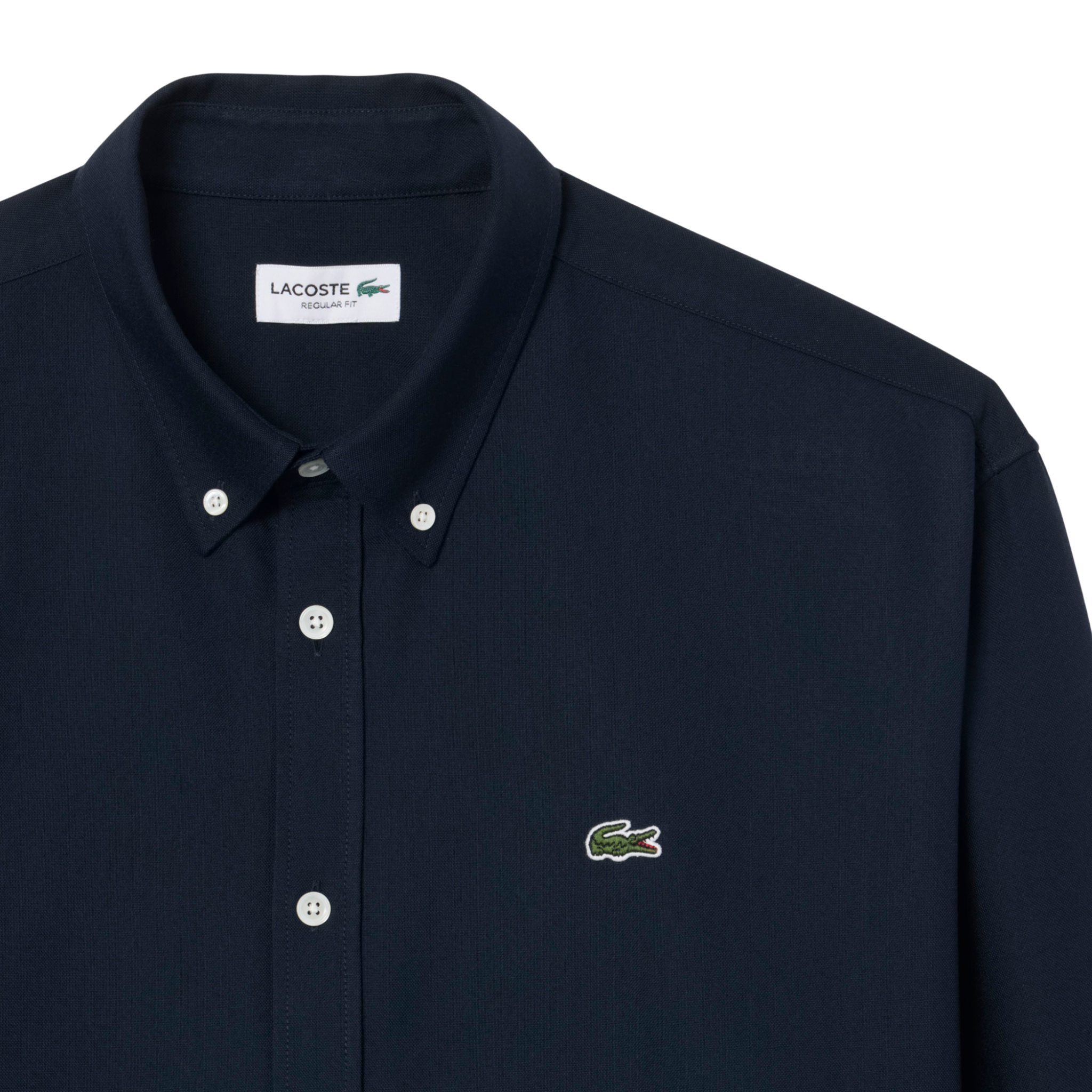 Mens Lacoste Abysm Navy Button Down Reg Fit L/s Shirt