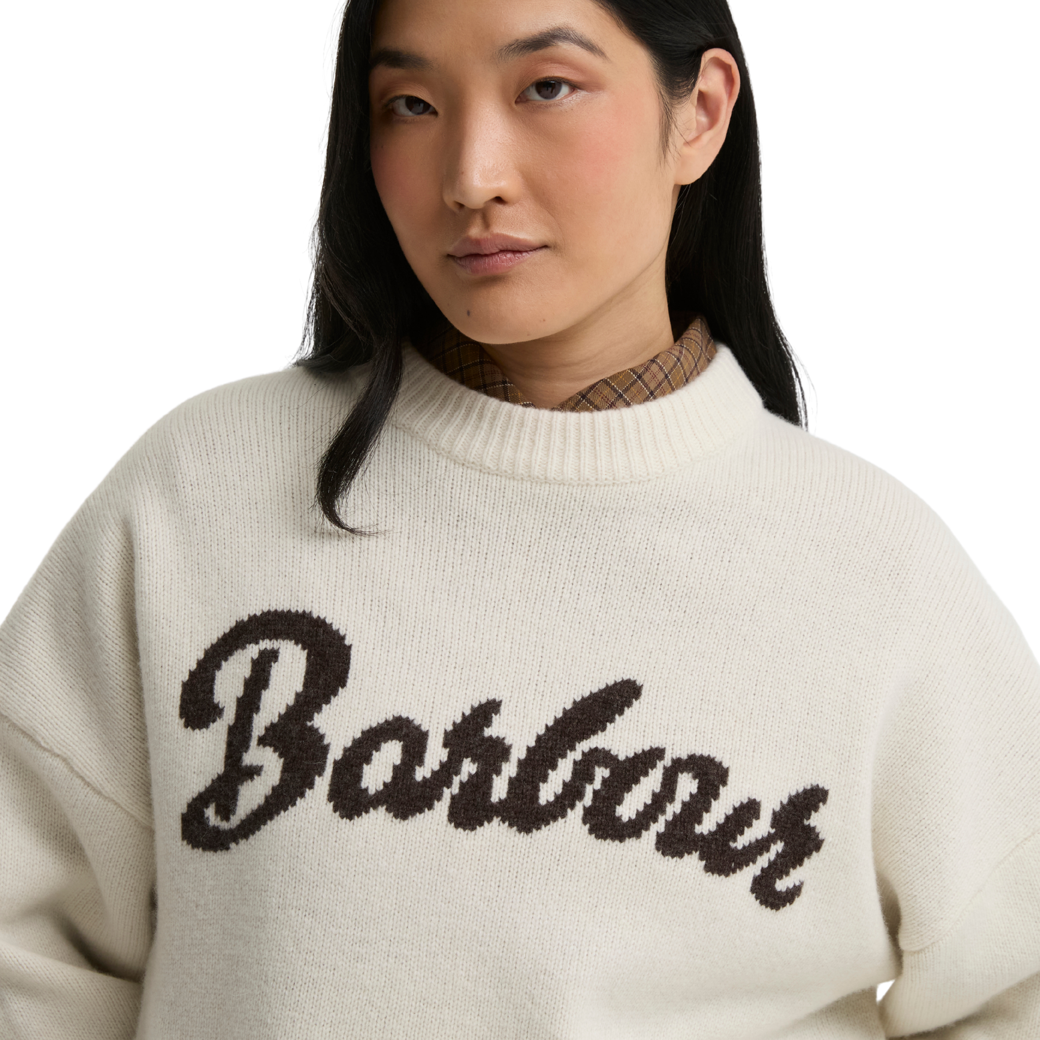 Womens Barbour Ecru Ivybridge Knit Jumper
