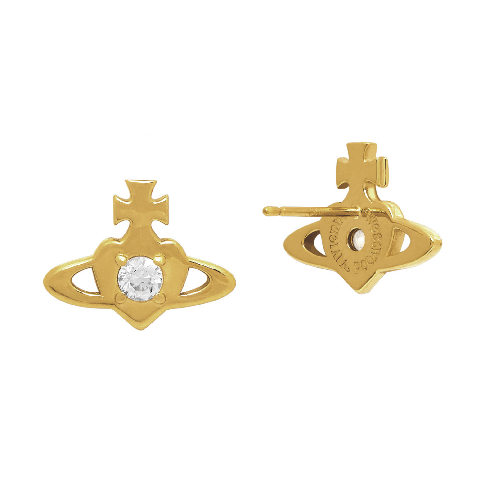 Vivienne Westwood Gold/White CZ Noella Earrings