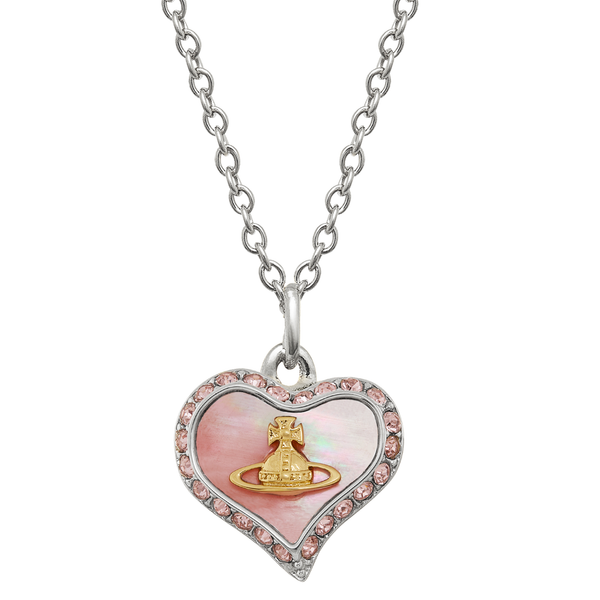 Vivienne Westwood Platinum/Gold/Coral Petra Pendant Necklace