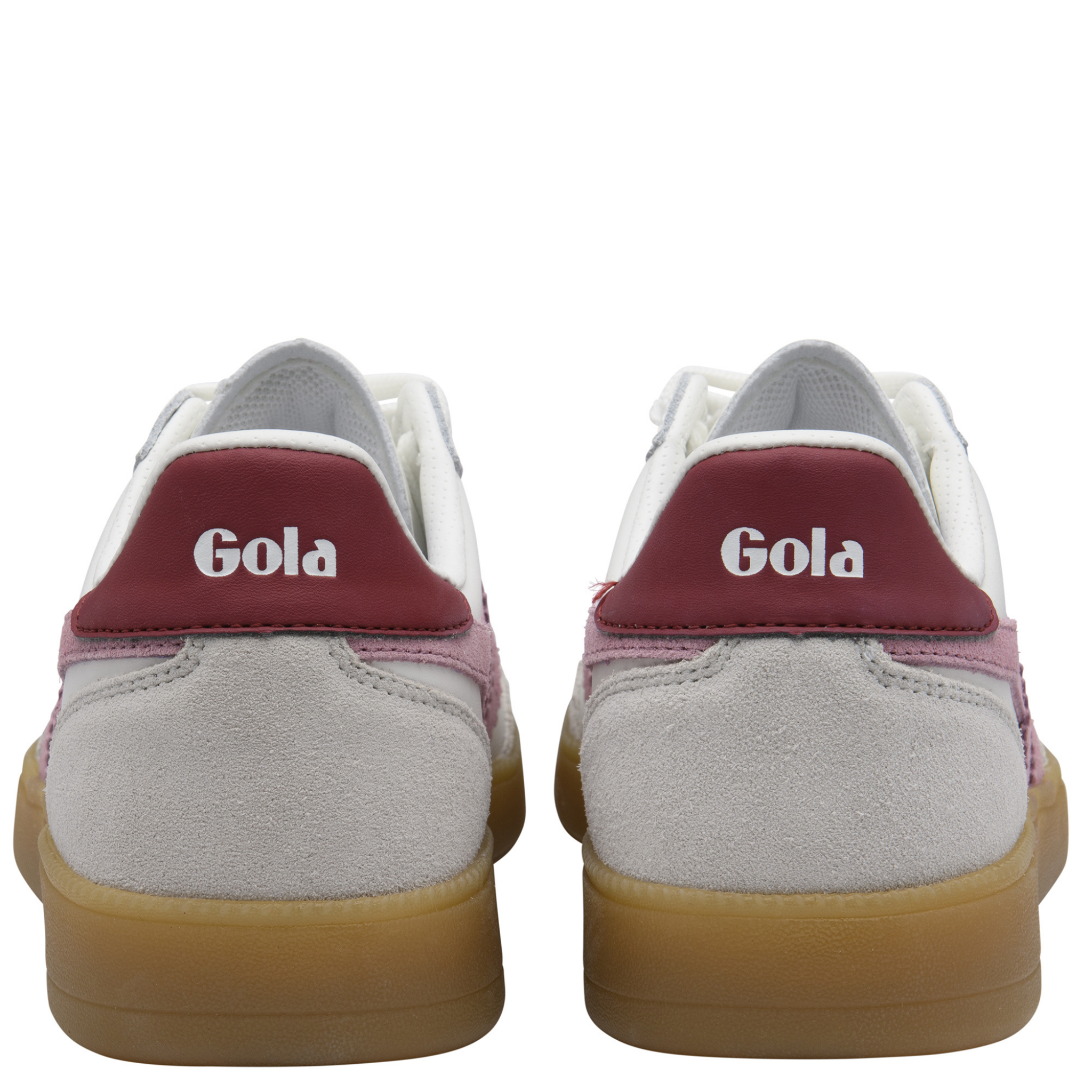 Womens Gola White/Candy/Deep Red/Gum Viper Leather Trainers