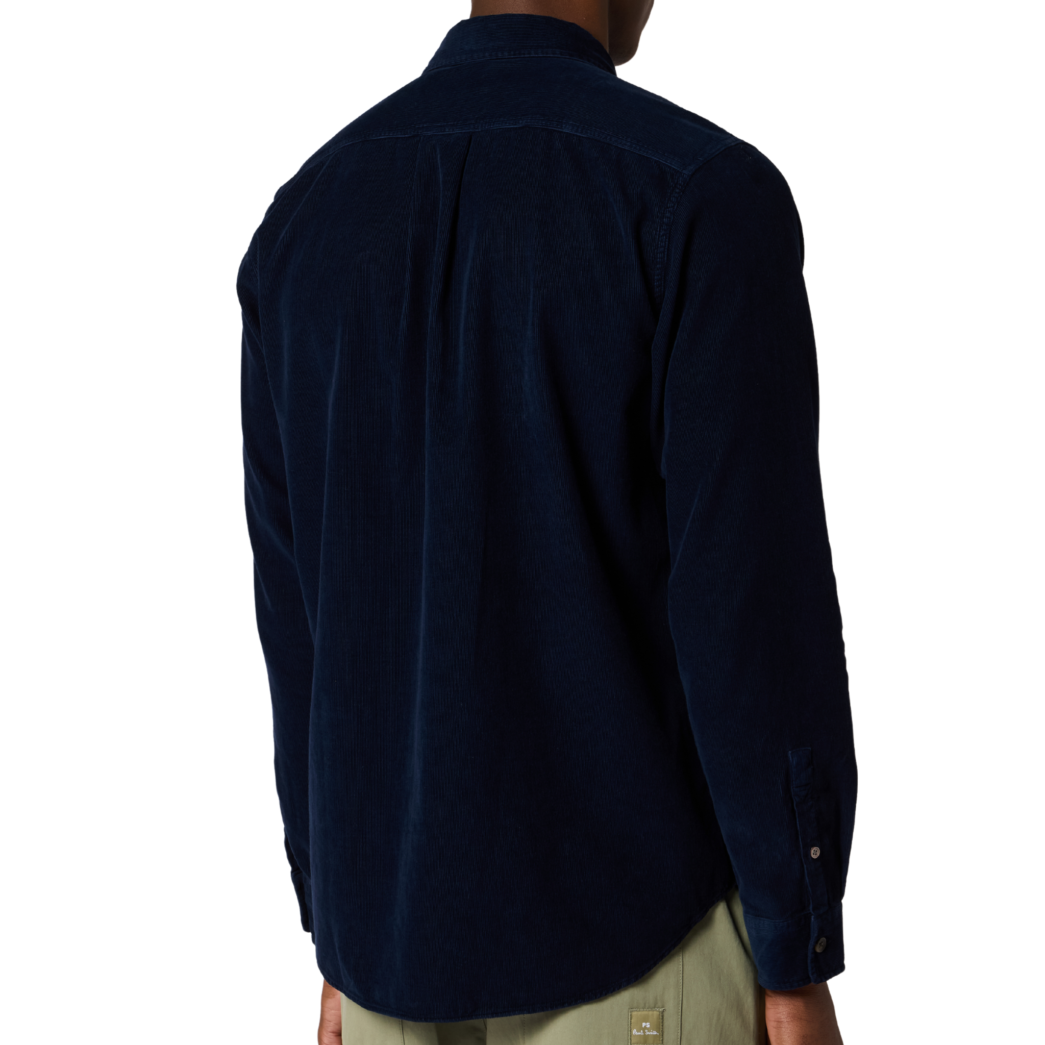 Mens Paul Smith Dark Blue Needlecord Casual Fit L/s Shirt