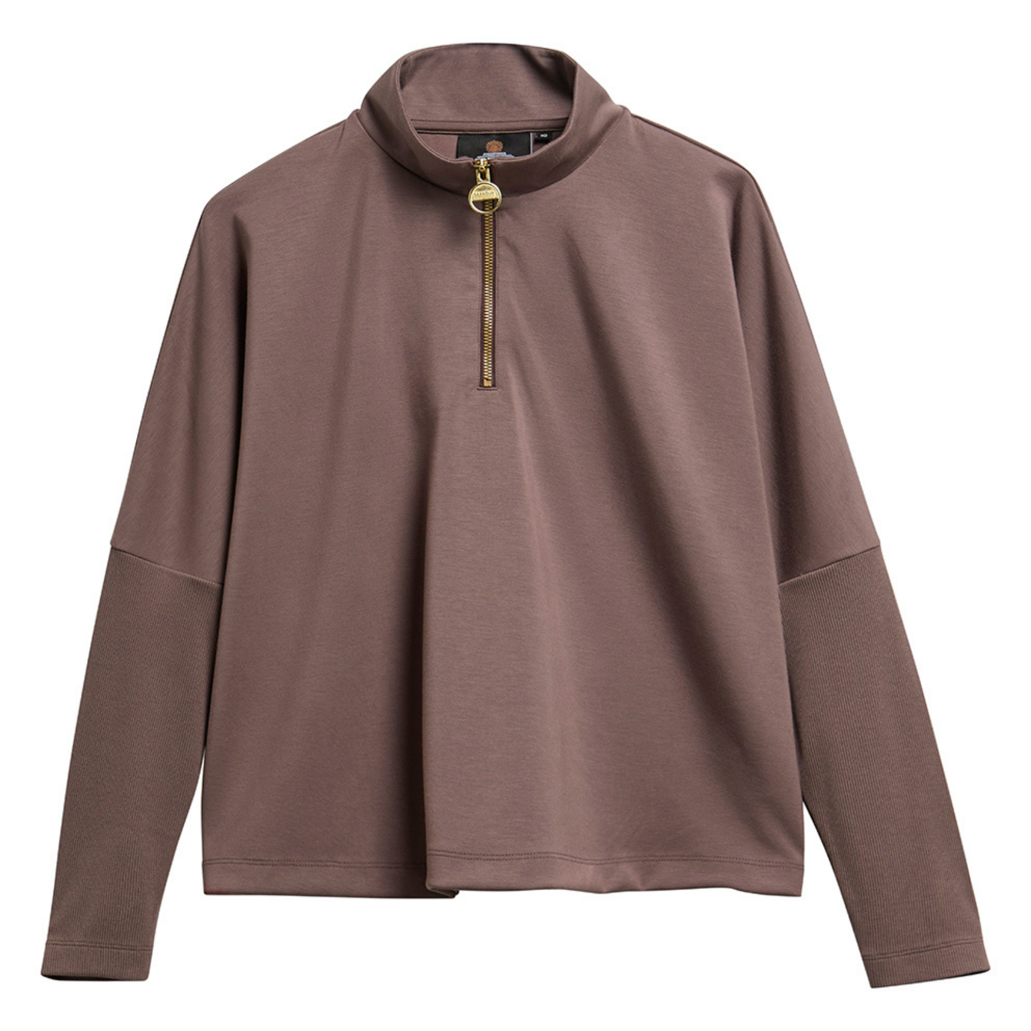 Womens Barbour International Truffle Kemora Half Zip Sweat