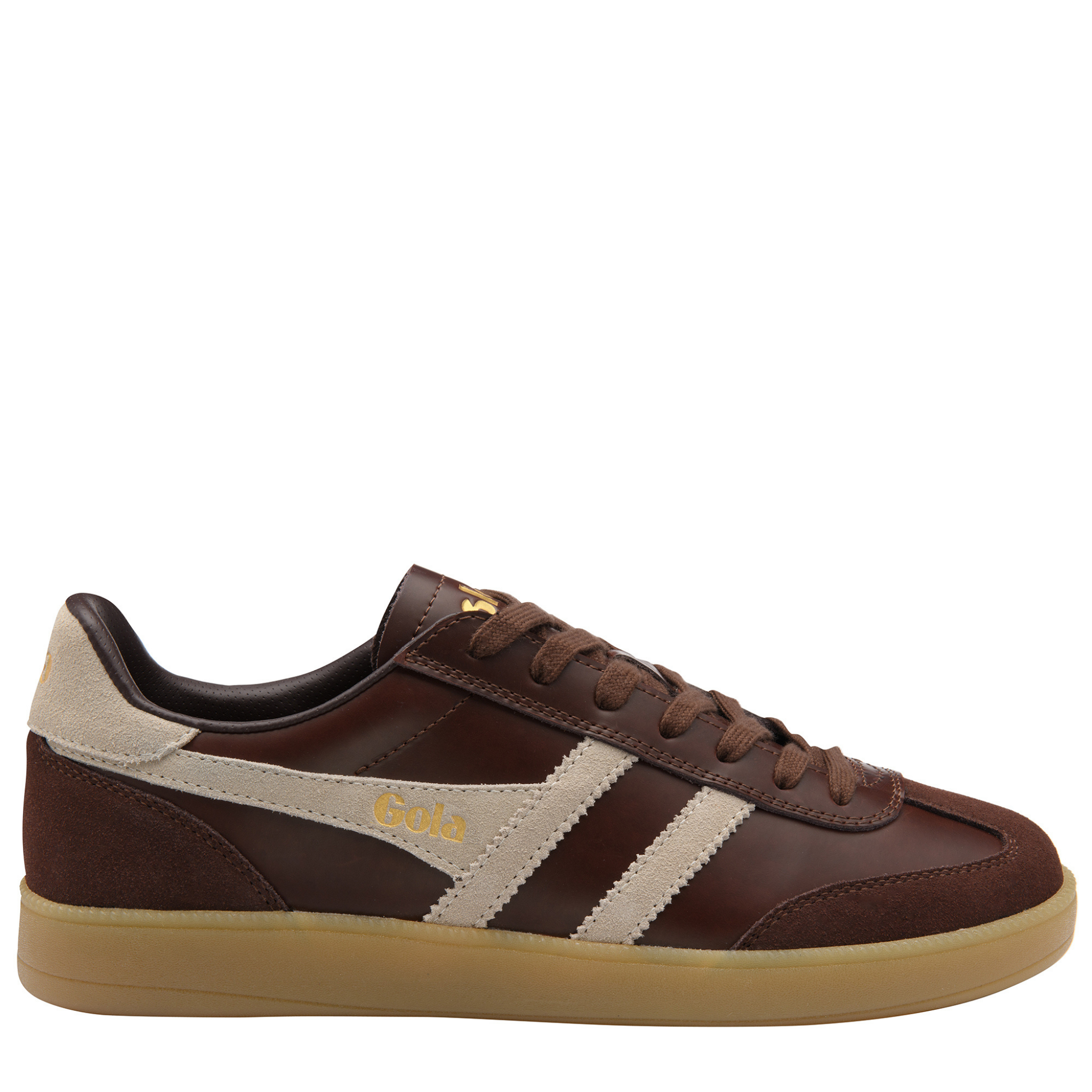 Mens Gola Dark Brown/Bone/Gum Viper Serra Trainers