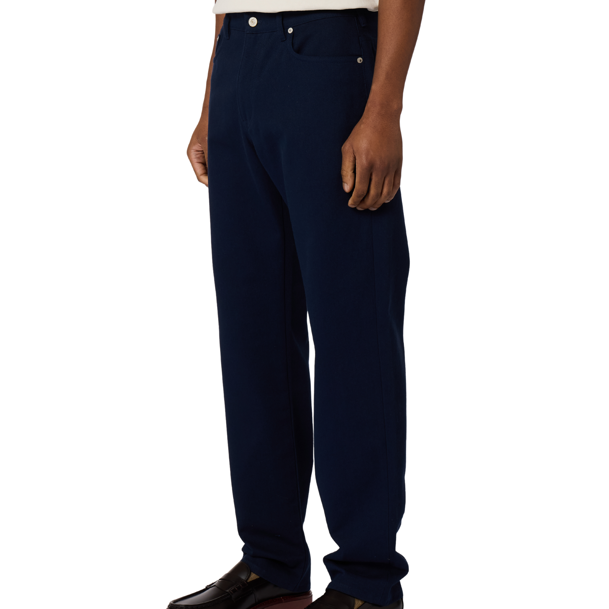 Mens Paul Smith Dark Blue Relaxed Tapered Fit Trousers