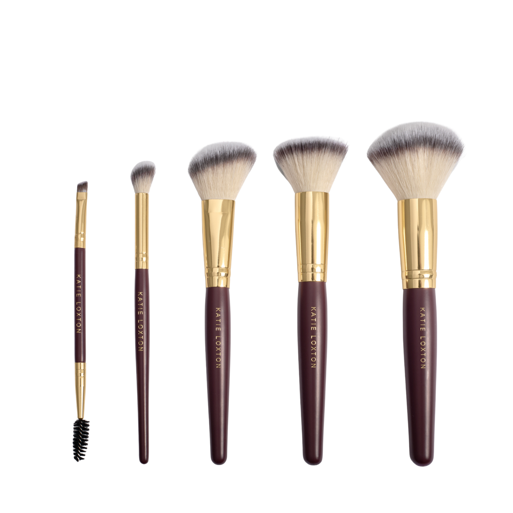 Womens Katie Loxton Cherry Patent Crackle Make Up Brush Set
