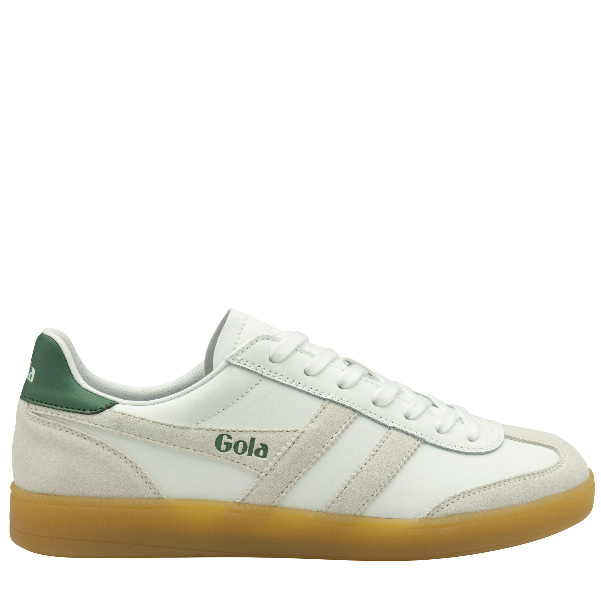 Mens Gola White/Evergreen/Gum Viper Leather Trainers