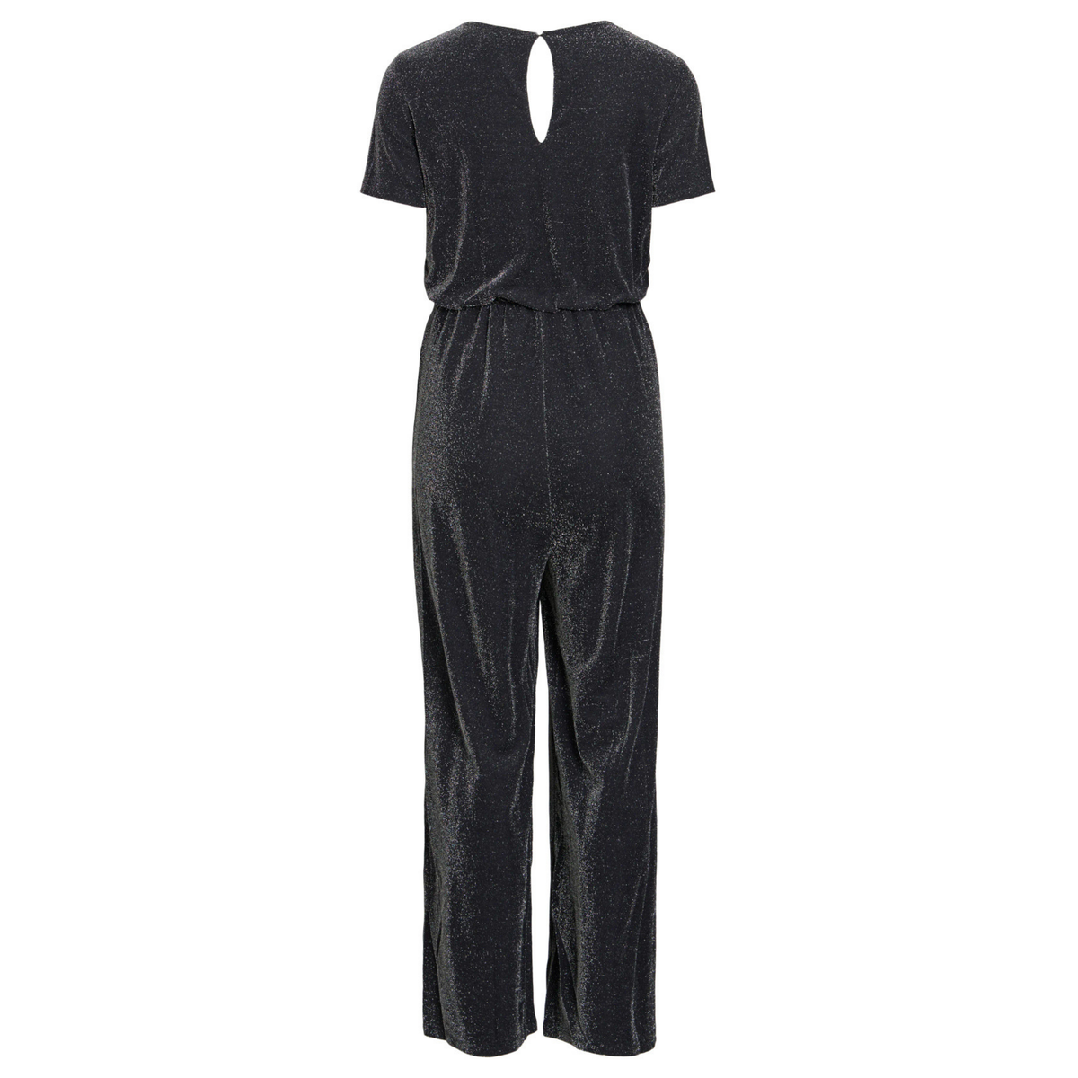 Womens Vila Black Beauty Silver Lurex Vieleinas Jumpsuit