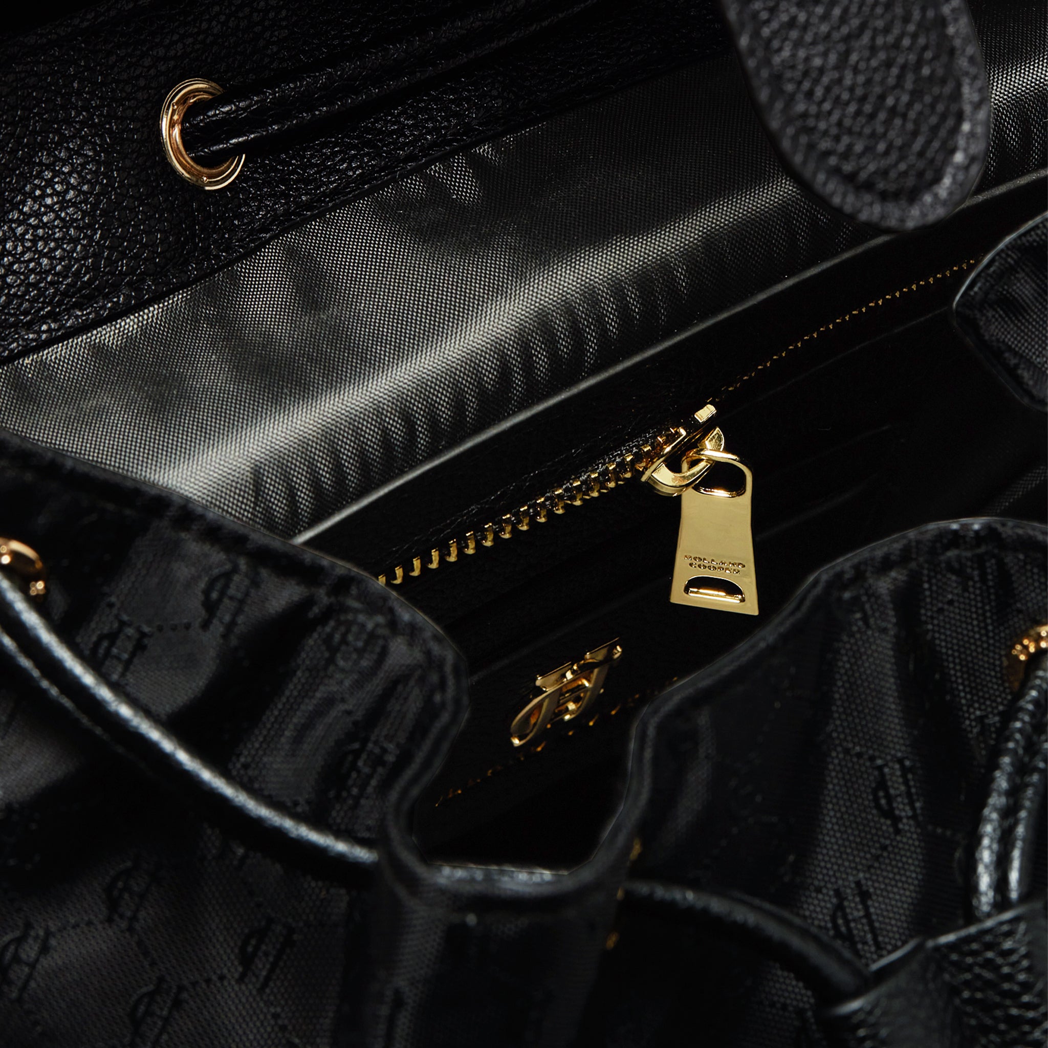 Womens Holland Cooper Black Regency Monogram Backpack