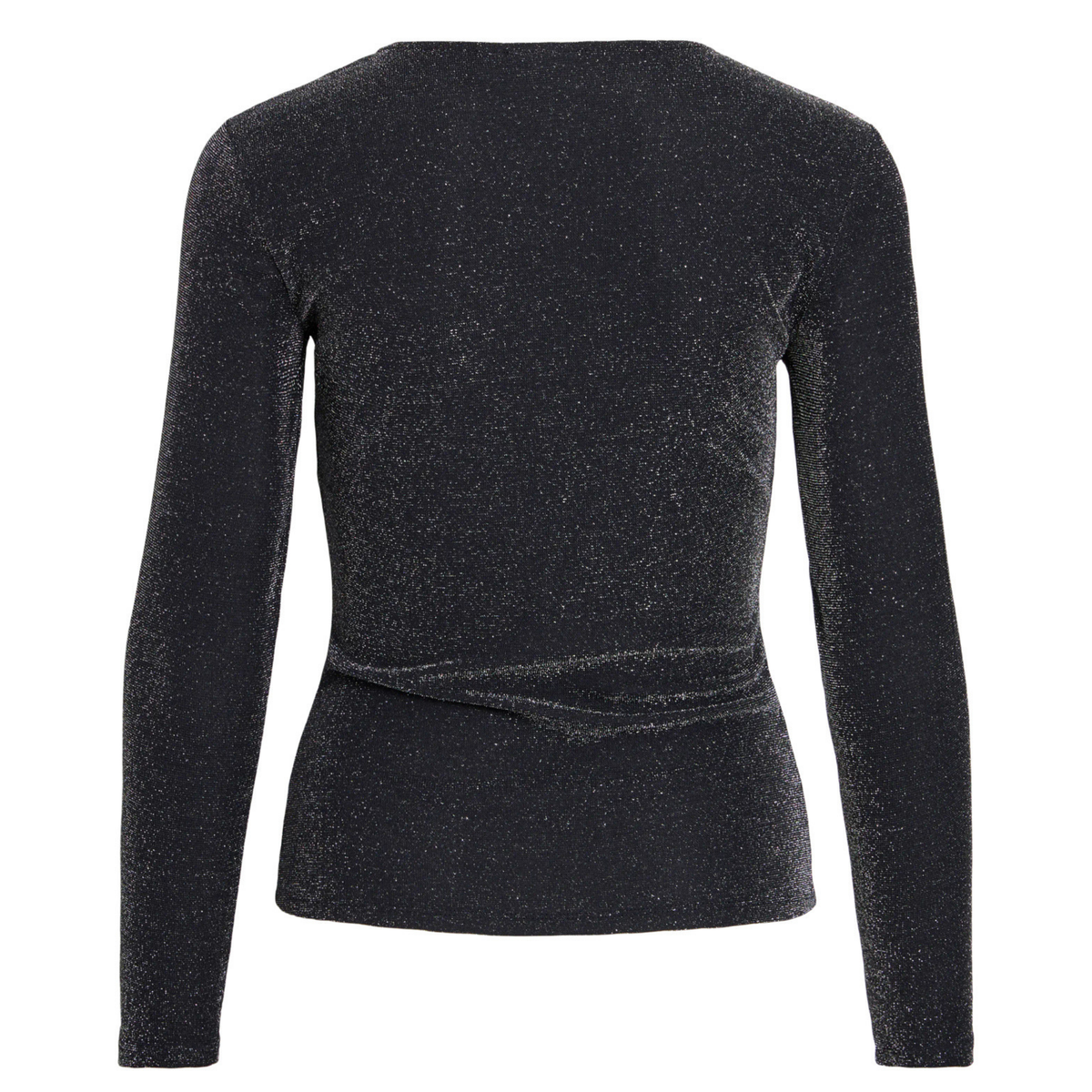 Womens Vila Black Beauty Silver Lurex Vieleinas L/s Top
