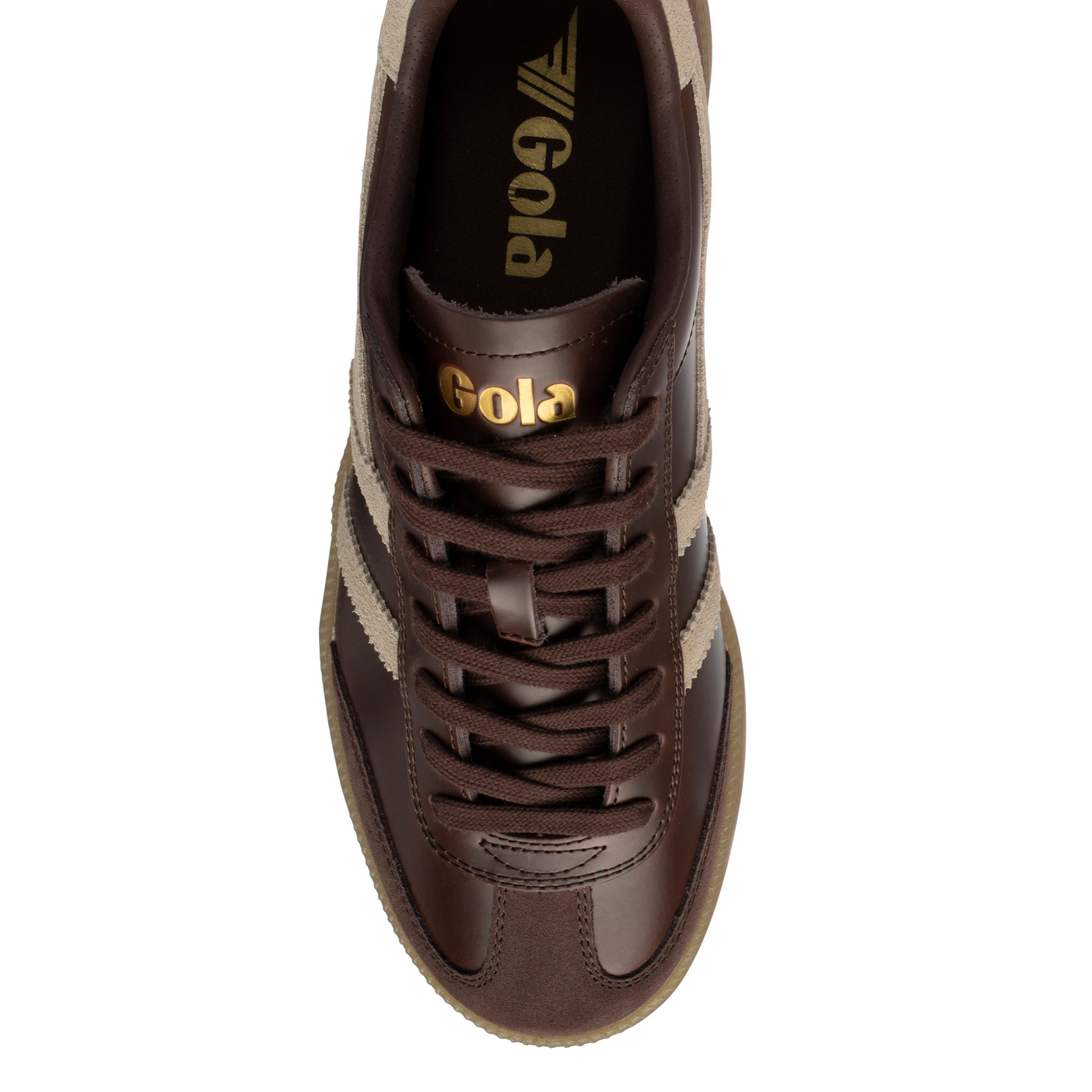 Mens Gola Dark Brown/Bone/Gum Viper Serra Trainers