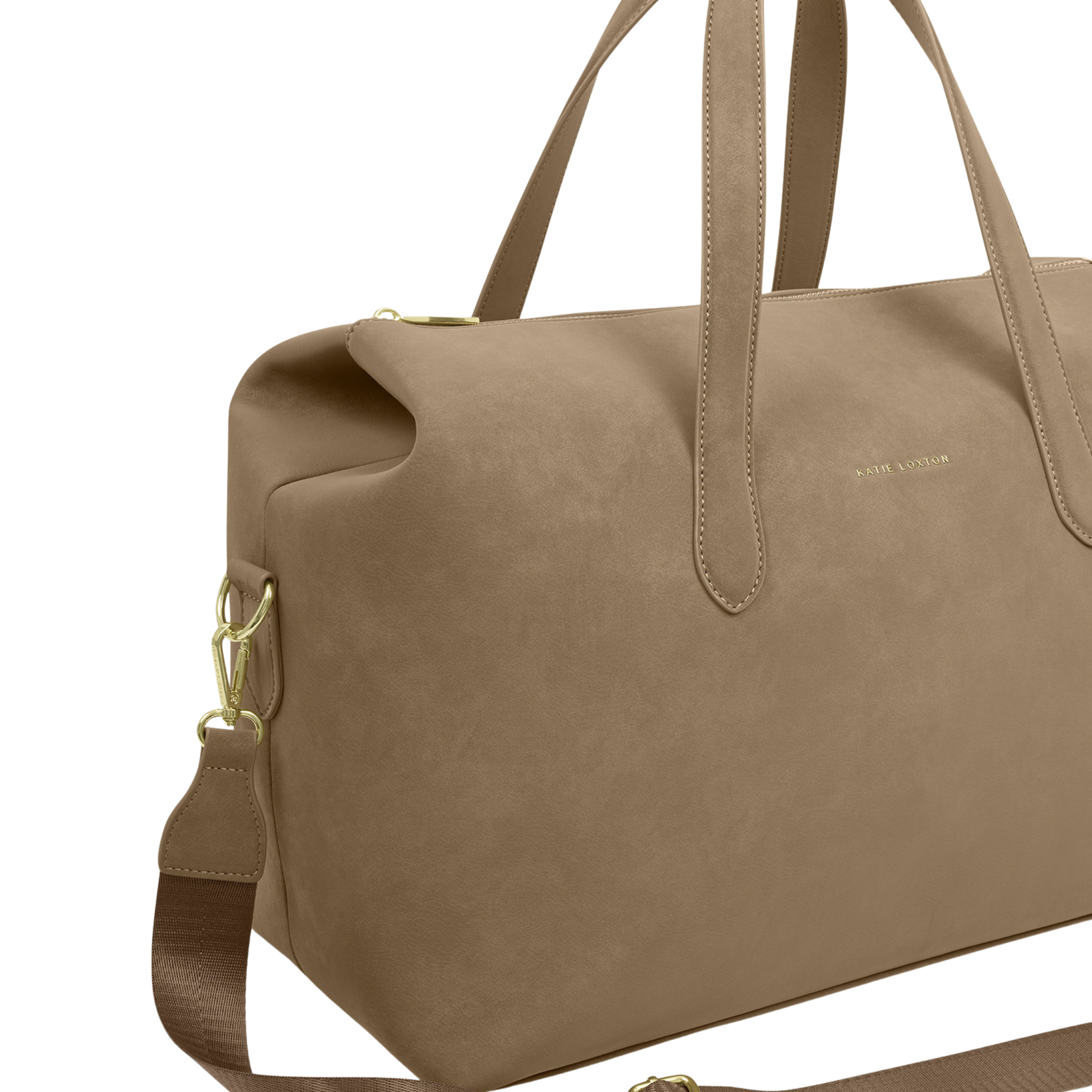 Womens Katie Loxton Taupe Suedette Milan Cabin Bag