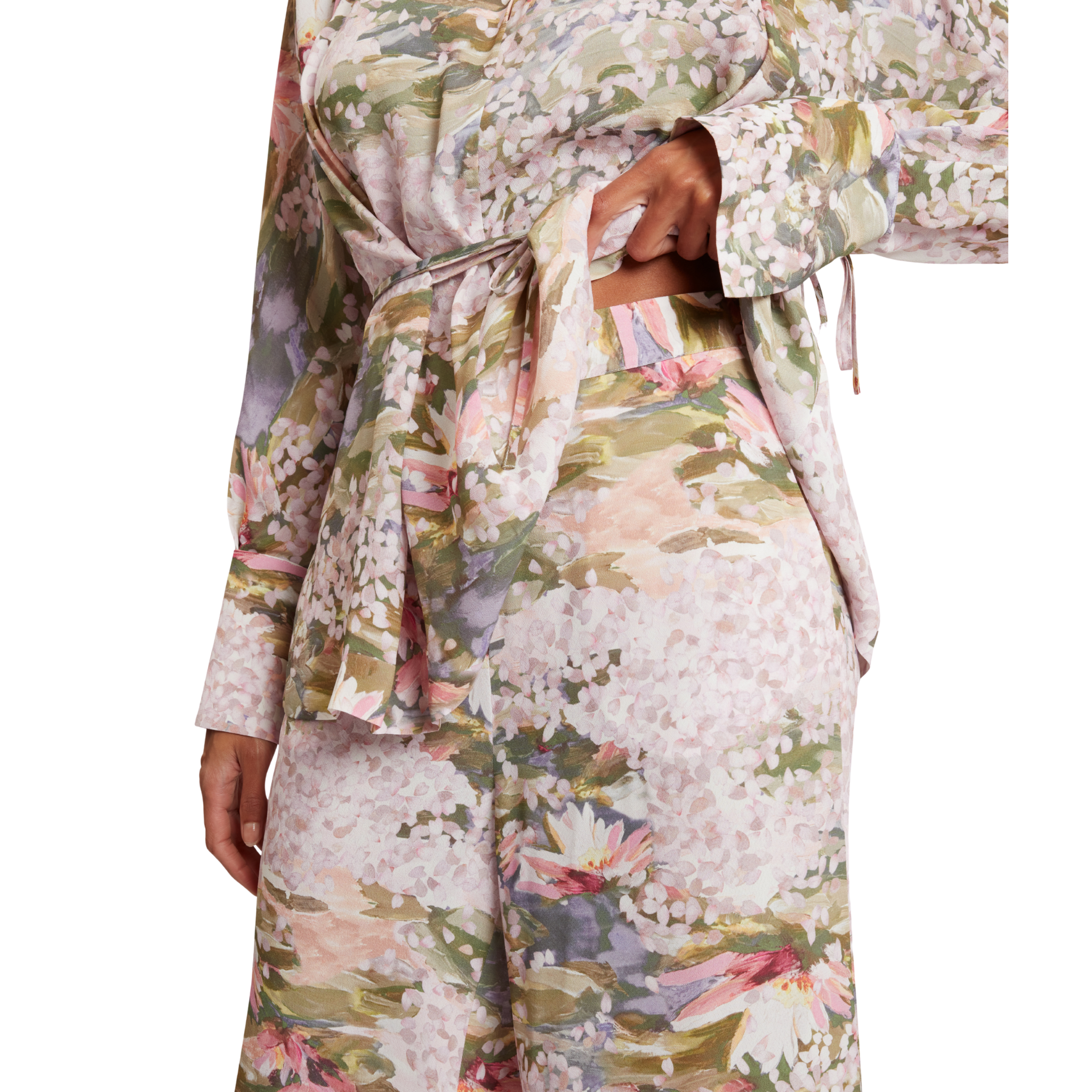 Womens Ted Baker Pink Spiree Wide Leg Printed Trousers