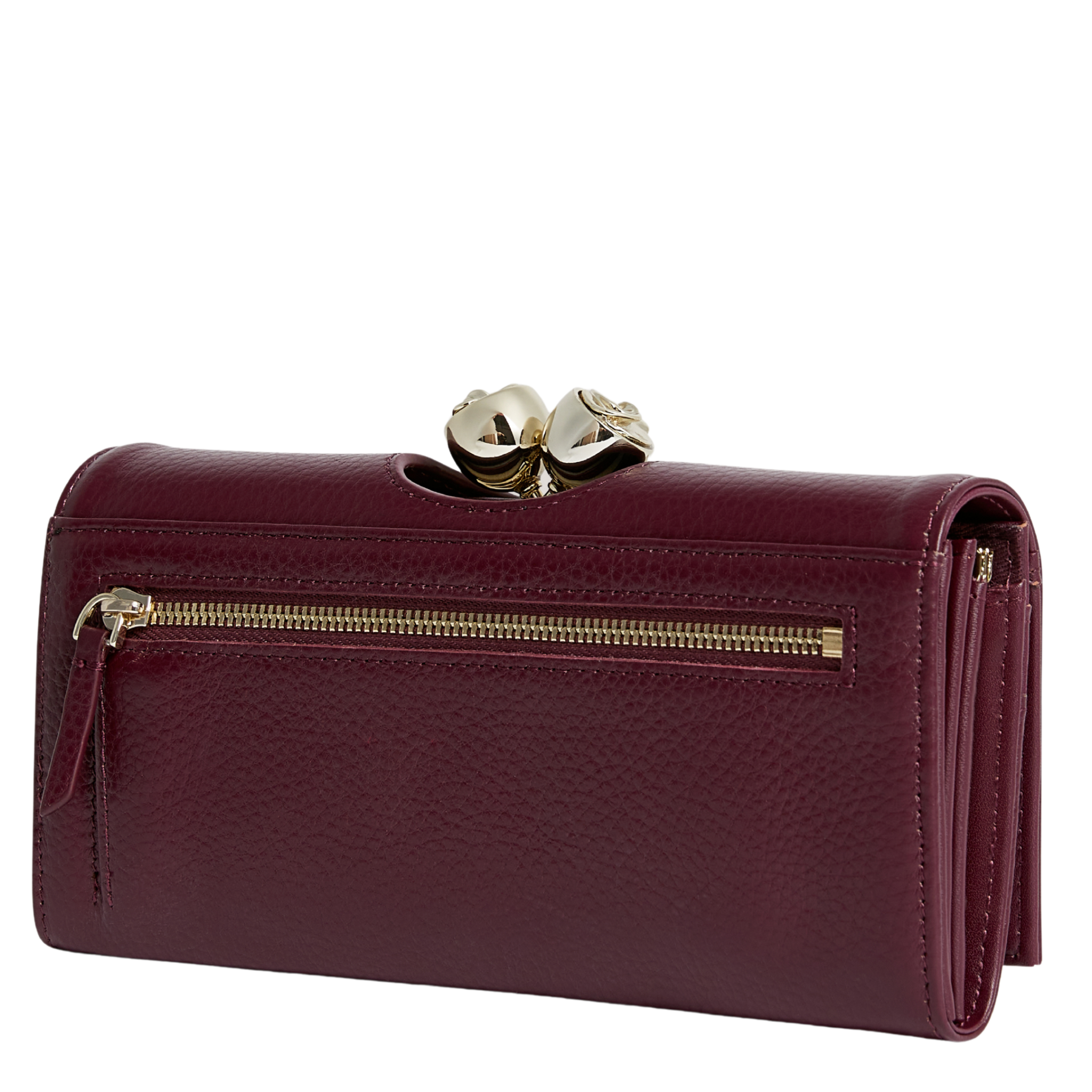 Womens Ted Baker Dark Red Roosali Large Bobble Purse