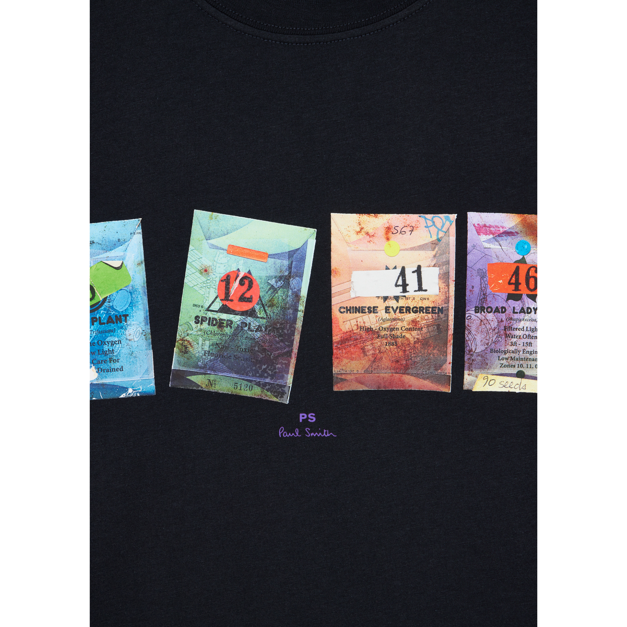 Mens Paul Smith Navy Seed Packets S/s T Shirt