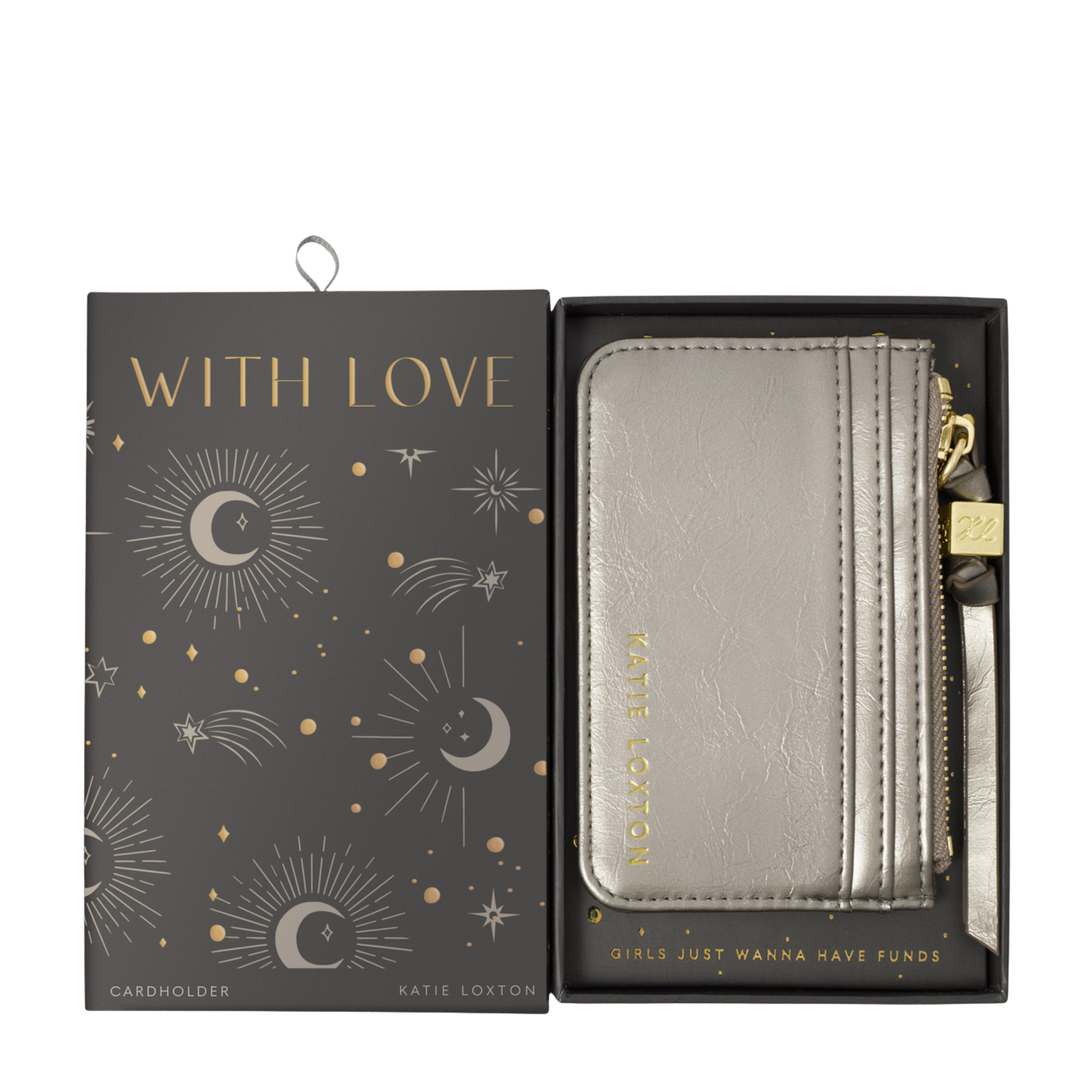 Womens Katie Loxton Pewter Gift Boxed Coin & Cardholder