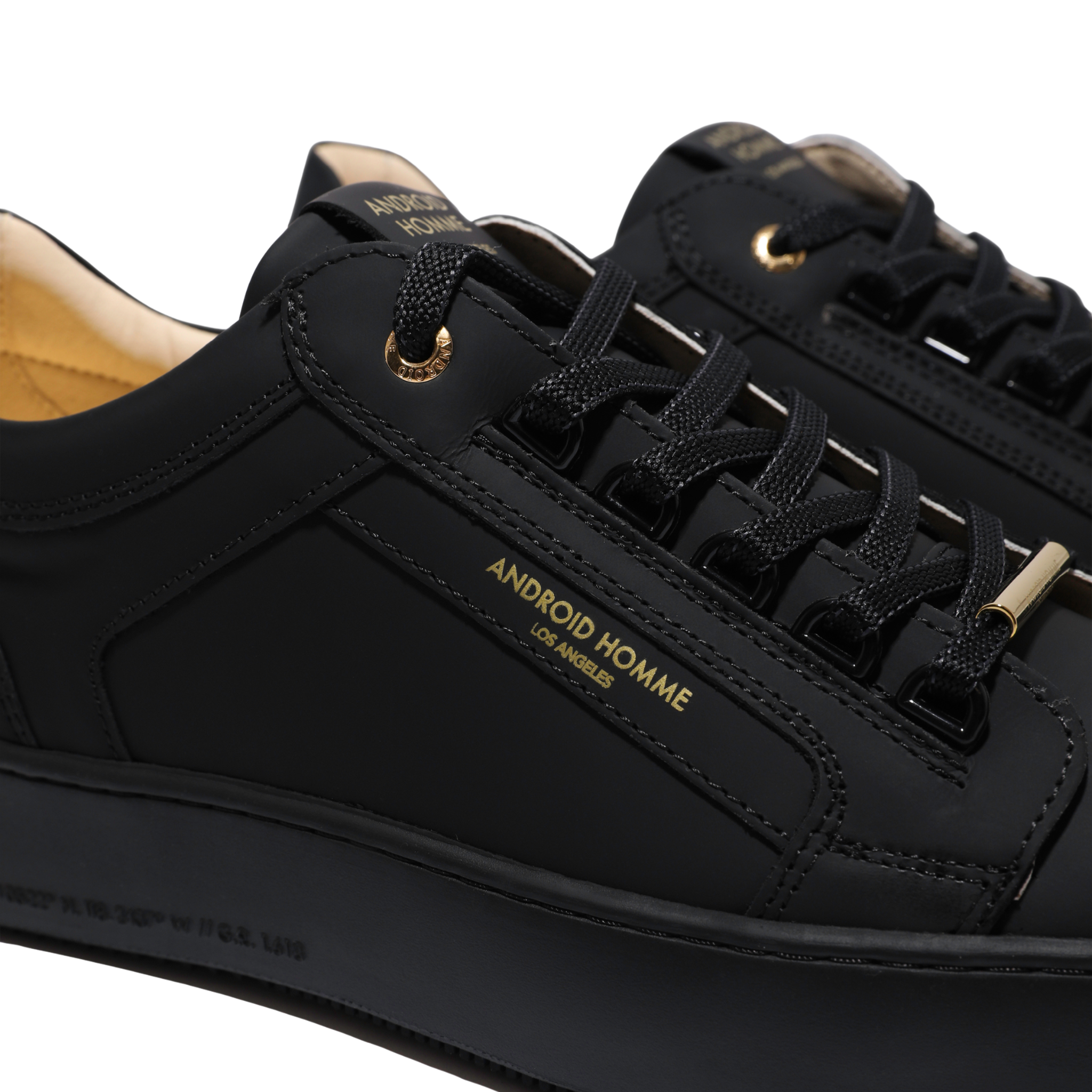 Mens Android Homme Black Venice Rubberised Trainers