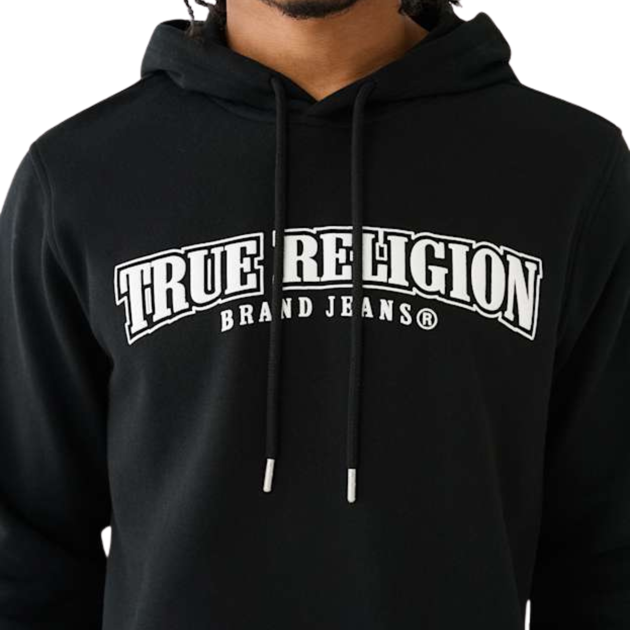 Mens True Religion Jet Black Painted HS Hoodie