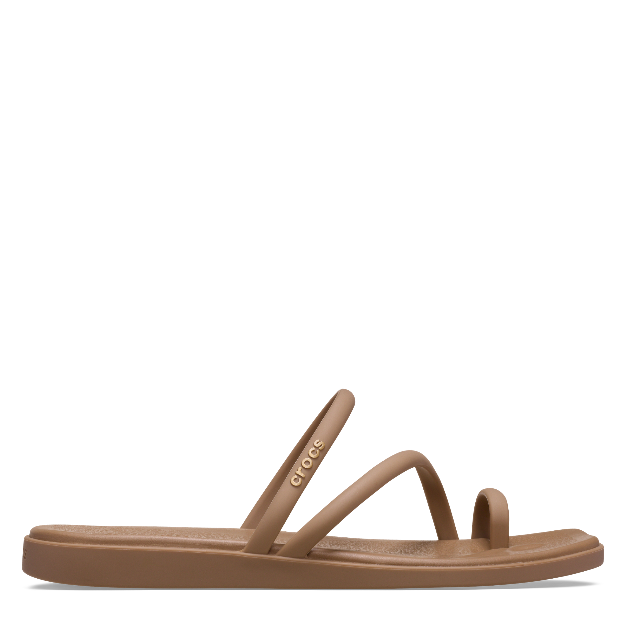 Womens Crocs Milk Chocolate Miami Toe Loop Sandals