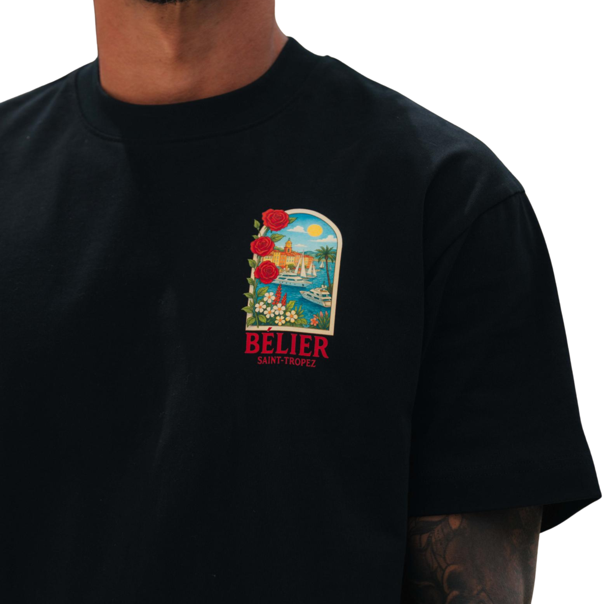 Mens Belier Black St.tropez Arch Belier Graphic S/s T Shirt