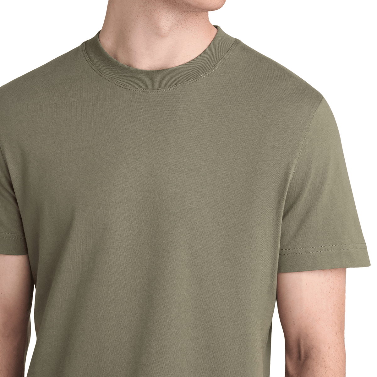 Mens Remus Uomo Khaki Regular Fit Organic Cotton S/s T Shirt