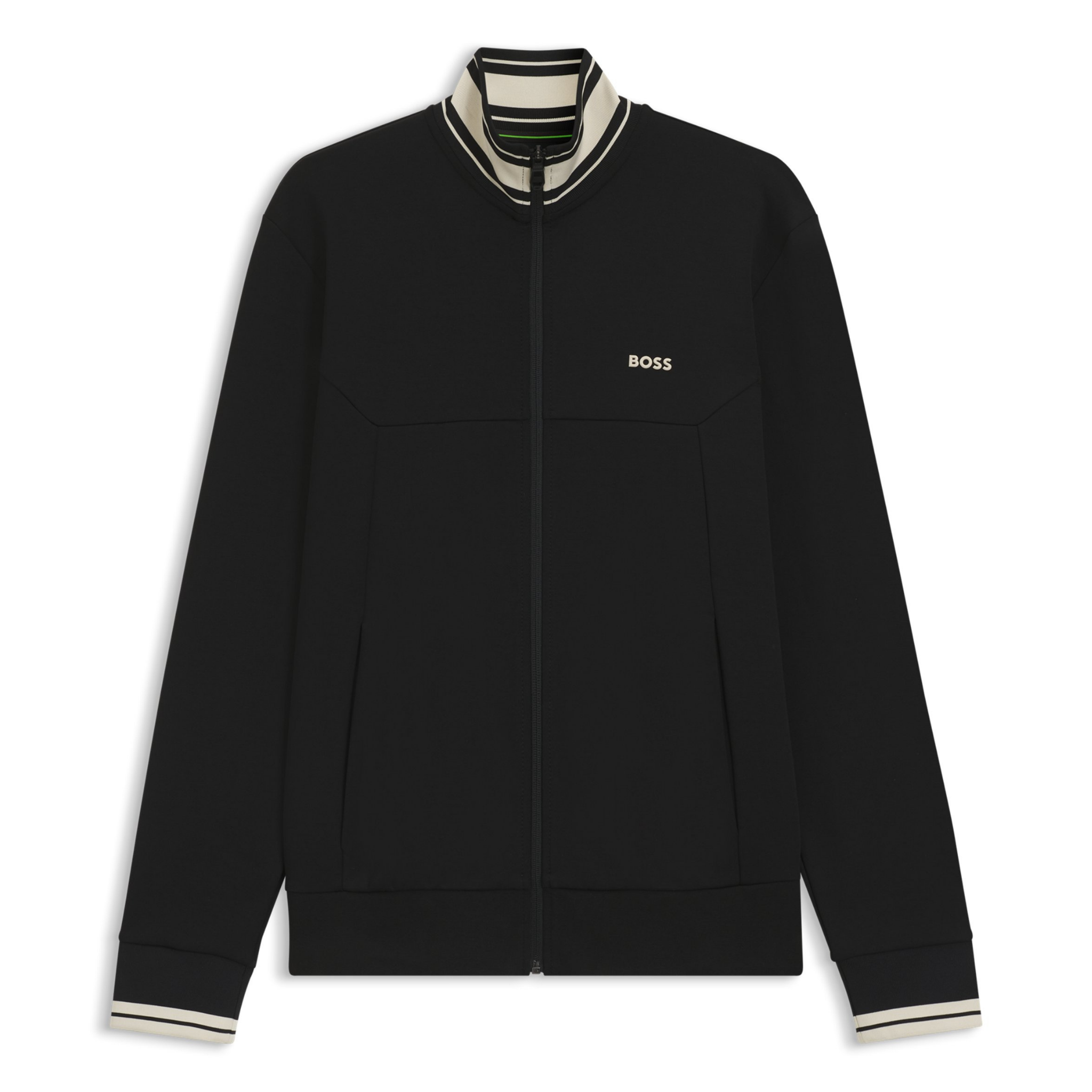 Mens BOSS Black FZ Zone Zip Through Sweatshirt