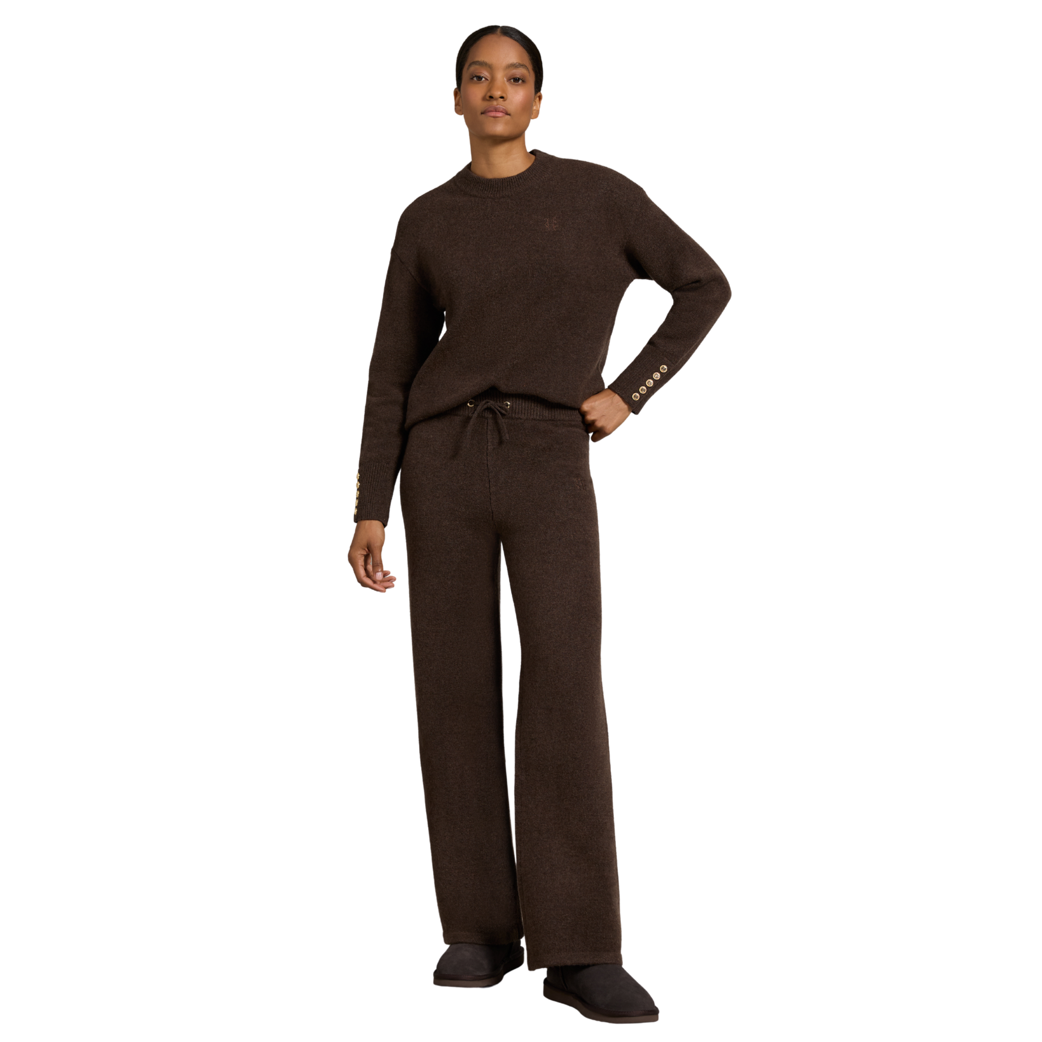 Womens Holland Cooper Chocolate Nina Crew Neck Knit Jumper