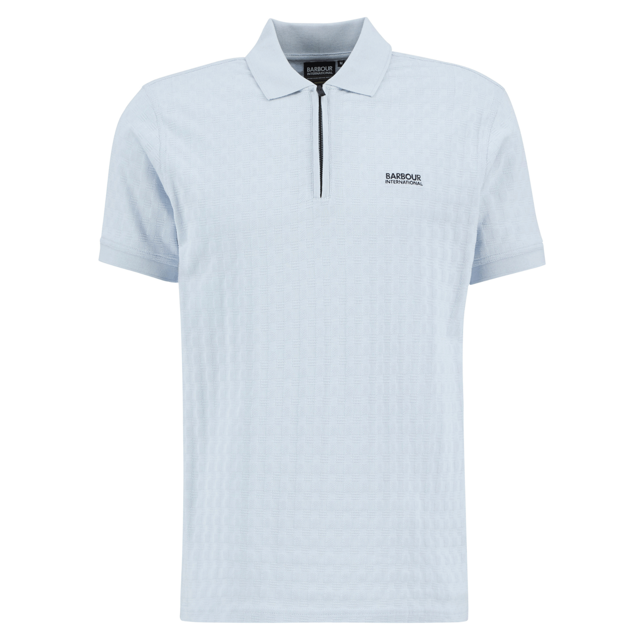 Mens Barbour International Skywriting Langston Zip S/s Polo