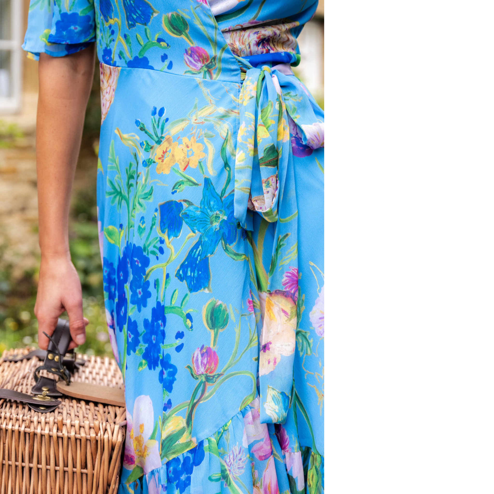 Womens Hope & Ivy Blue Alyssa Wrap Dress