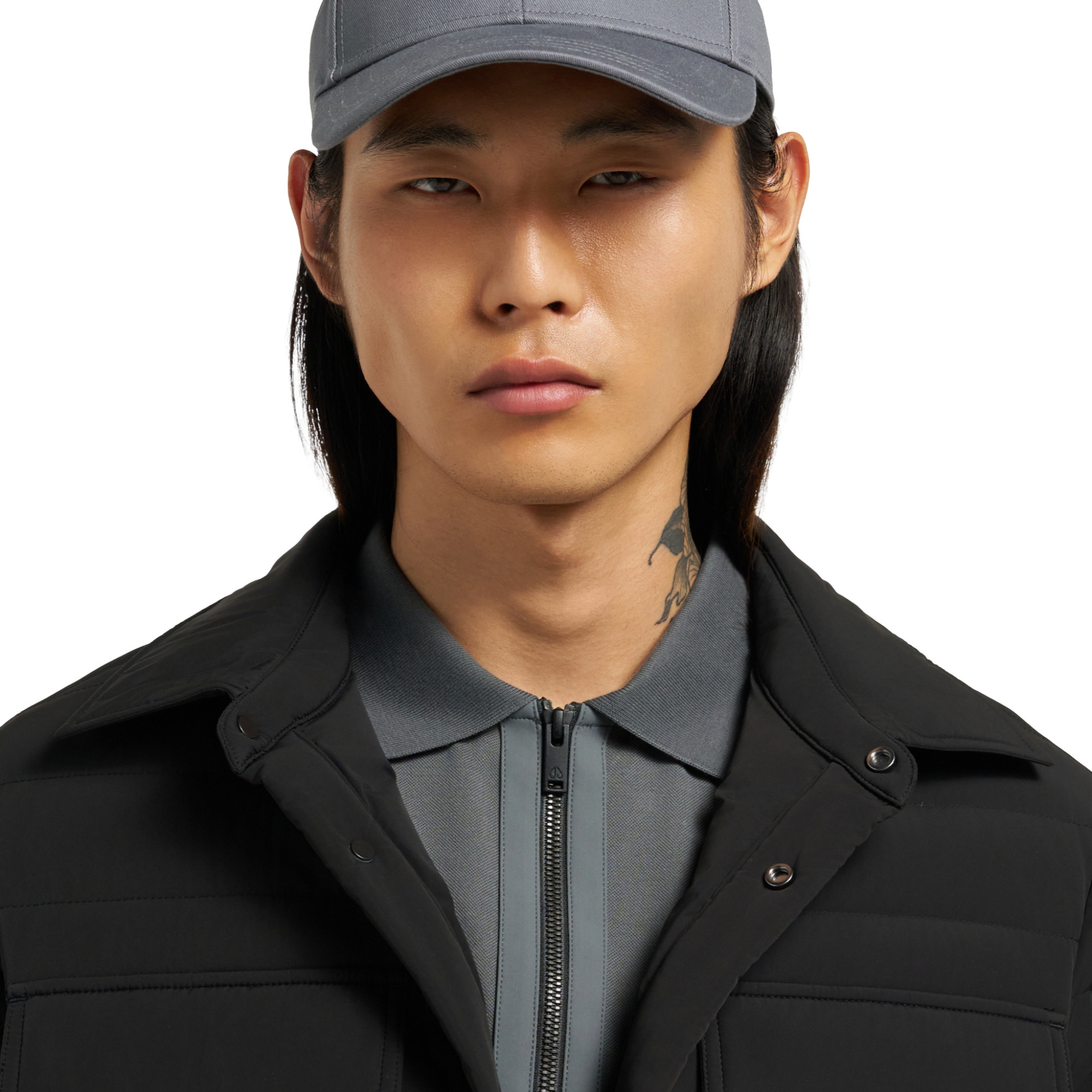 Mens Moose Knuckles Cement Dalon S/s Polo Shirt