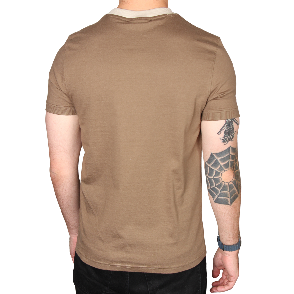 Mens Sergio Tacchini Shitake/Gardenia Masters S/s T Shirt