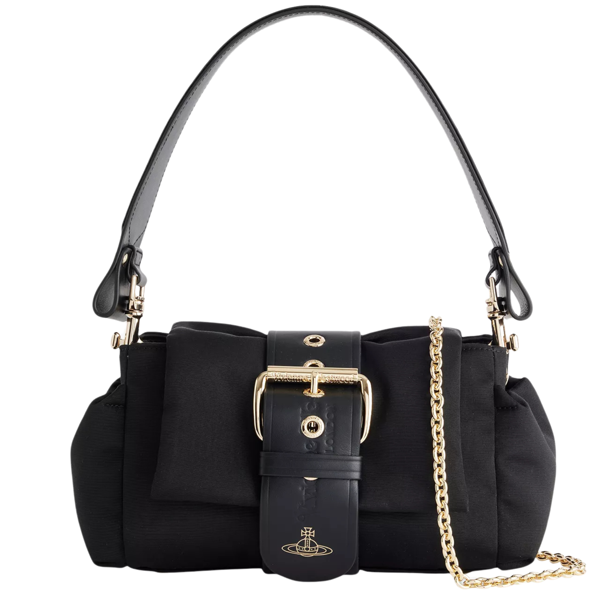 Womens Vivienne Westwood Black Moire Hazel Treasure Handbag